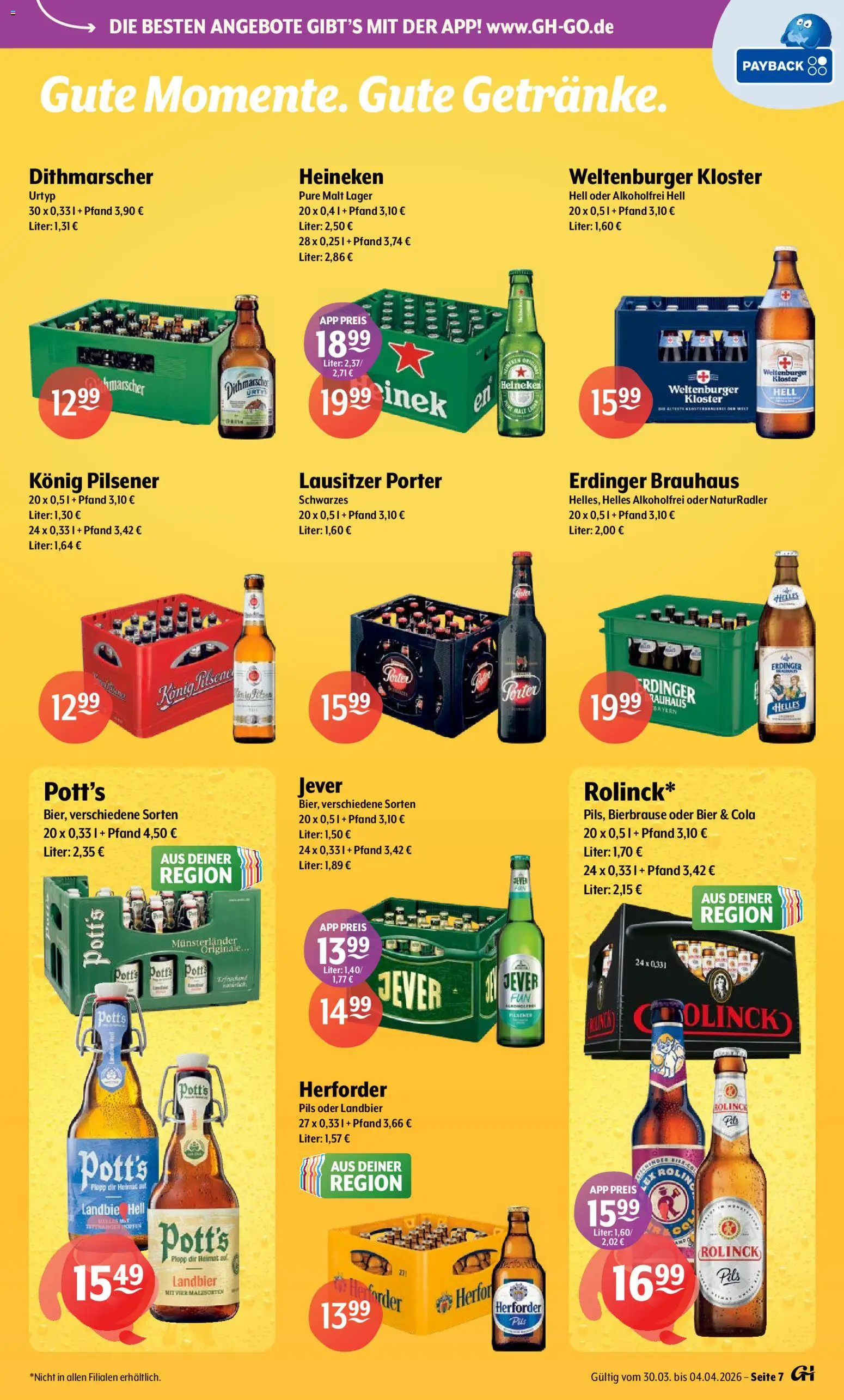 Getränke Hoffmann - Nordrhein - Westfalen – gültig ab 30.03.2026 | Seite: 7 | Produkte: Konig pilsener, Cola, Bier, Pils