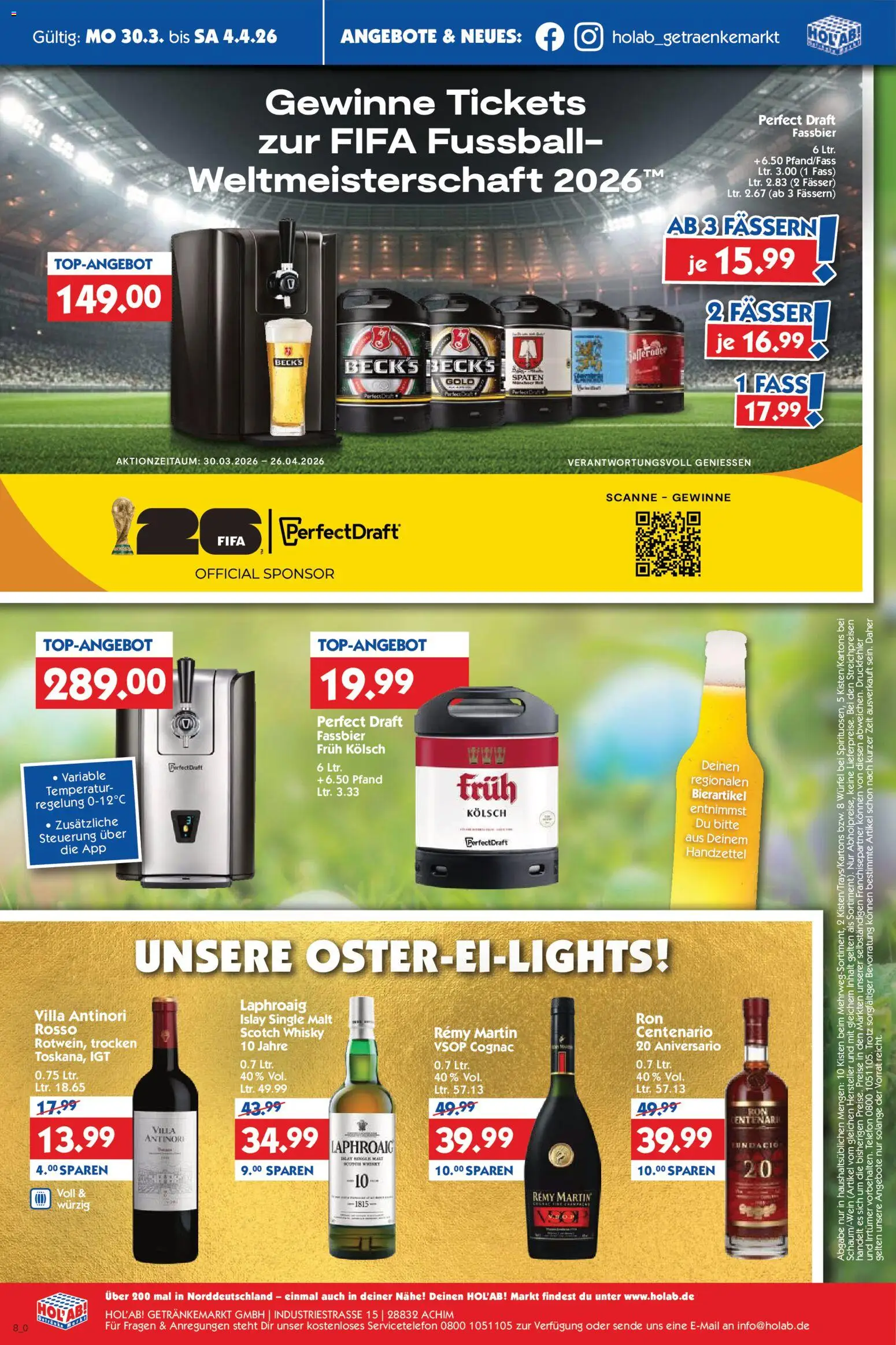 HOL’AB! Prospekt 	 – gültig ab 30.03.2026 | Seite: 8 | Produkte: Whisky, Fußball, Telefon