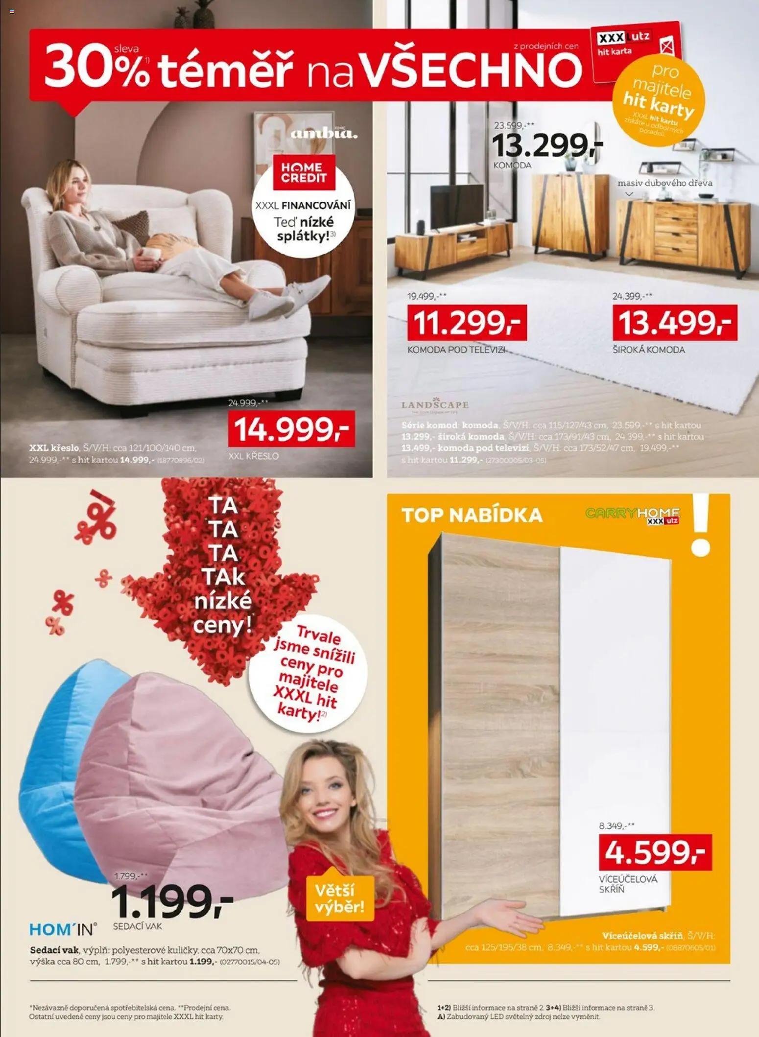 XXXLutz leták od 23.02.2026 | Strana: 8 | Produkty: Sedací vak, Komoda, LED, Skříň