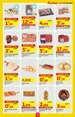 Pré-visualização Minipreço folheto válido de 23.04.2026 | Página: 5 | Produtos: Frango, Pão de queijo, Lombo, Biscoitos