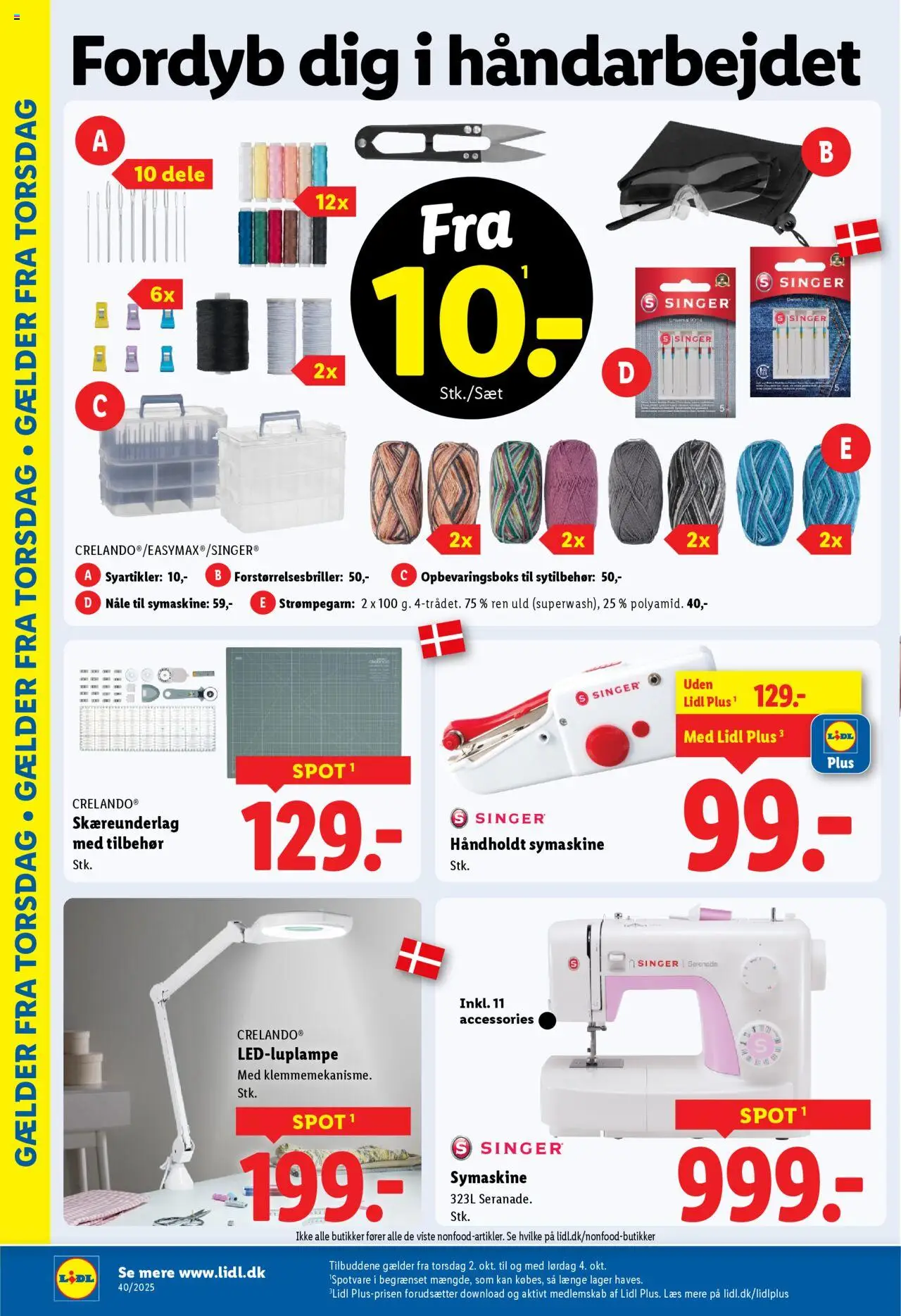 Lidl tilbudsavis – gyldig fra 02.10.2025 | Side: 6 | Produkter: Søm, Symaskine