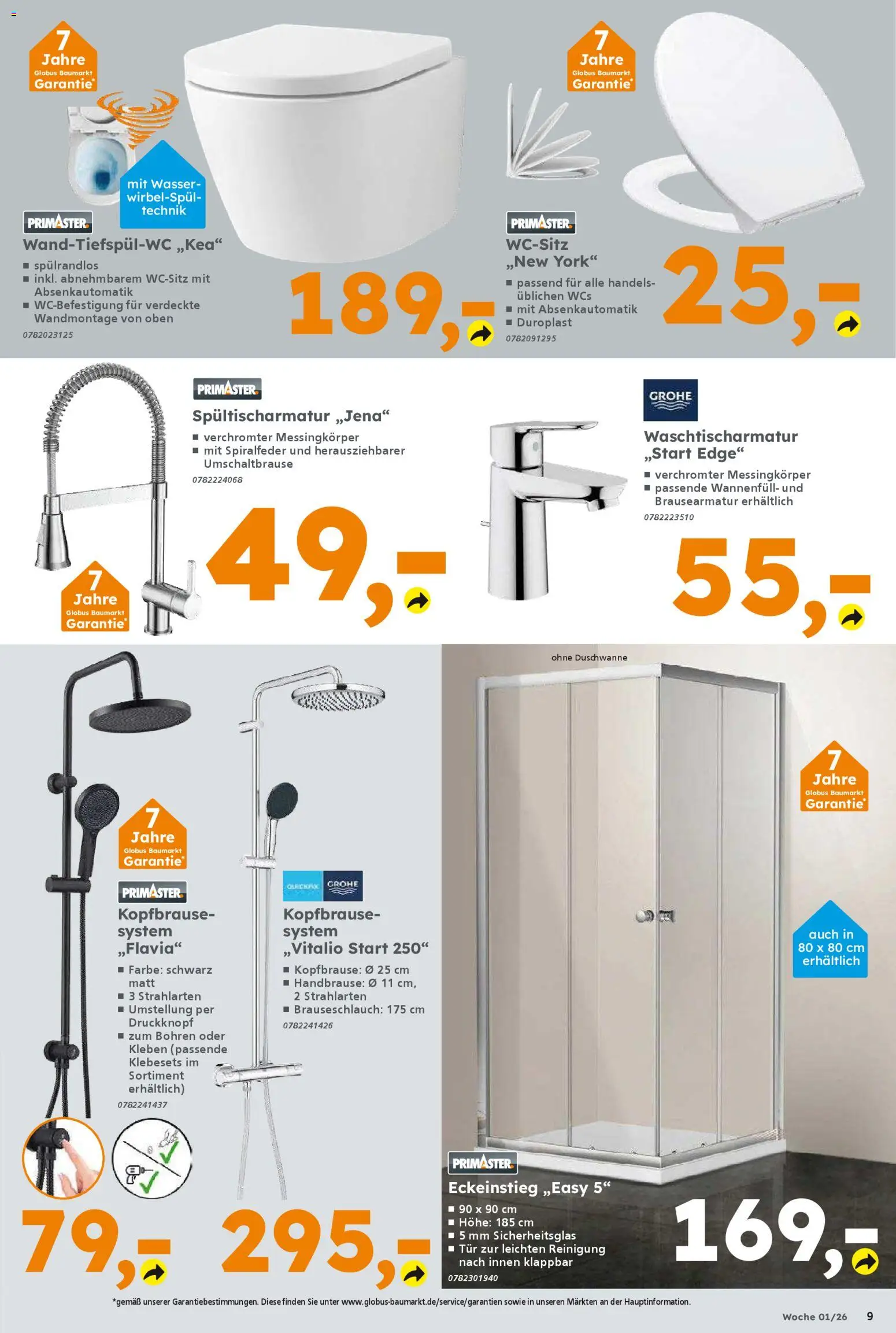 Globus Baumarkt prospekt Oststeinbek	 – gültig ab 29.12.2025 | Seite: 9 | Produkte: Tür, Wasser