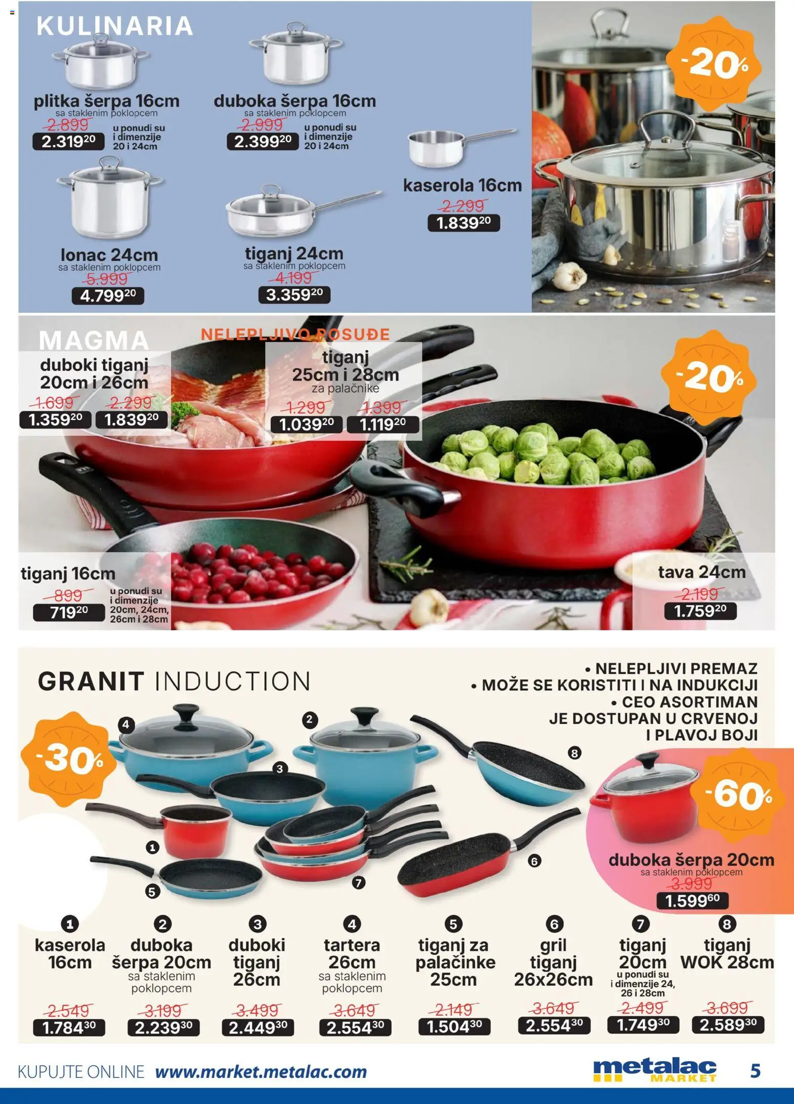 Metalac Market katalog - važi od 01.12.2025 | Strana: 5 | Proizvode: Wok, Palačinke, Tiganj