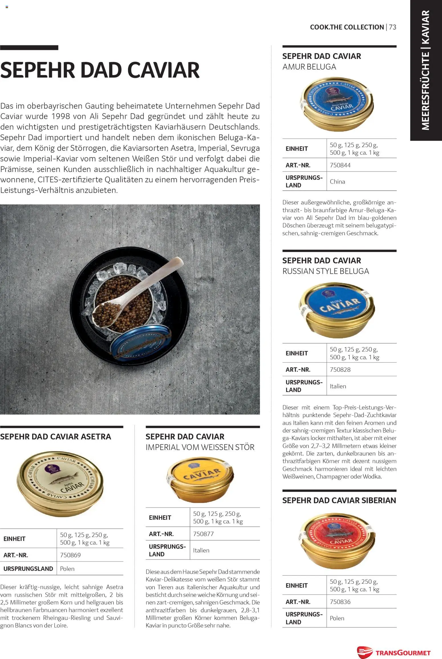 Transgourmet Cook Look-Book gültig ab 08.04.2026 | Seite: 73 | Produkte: Meeresfrüchte