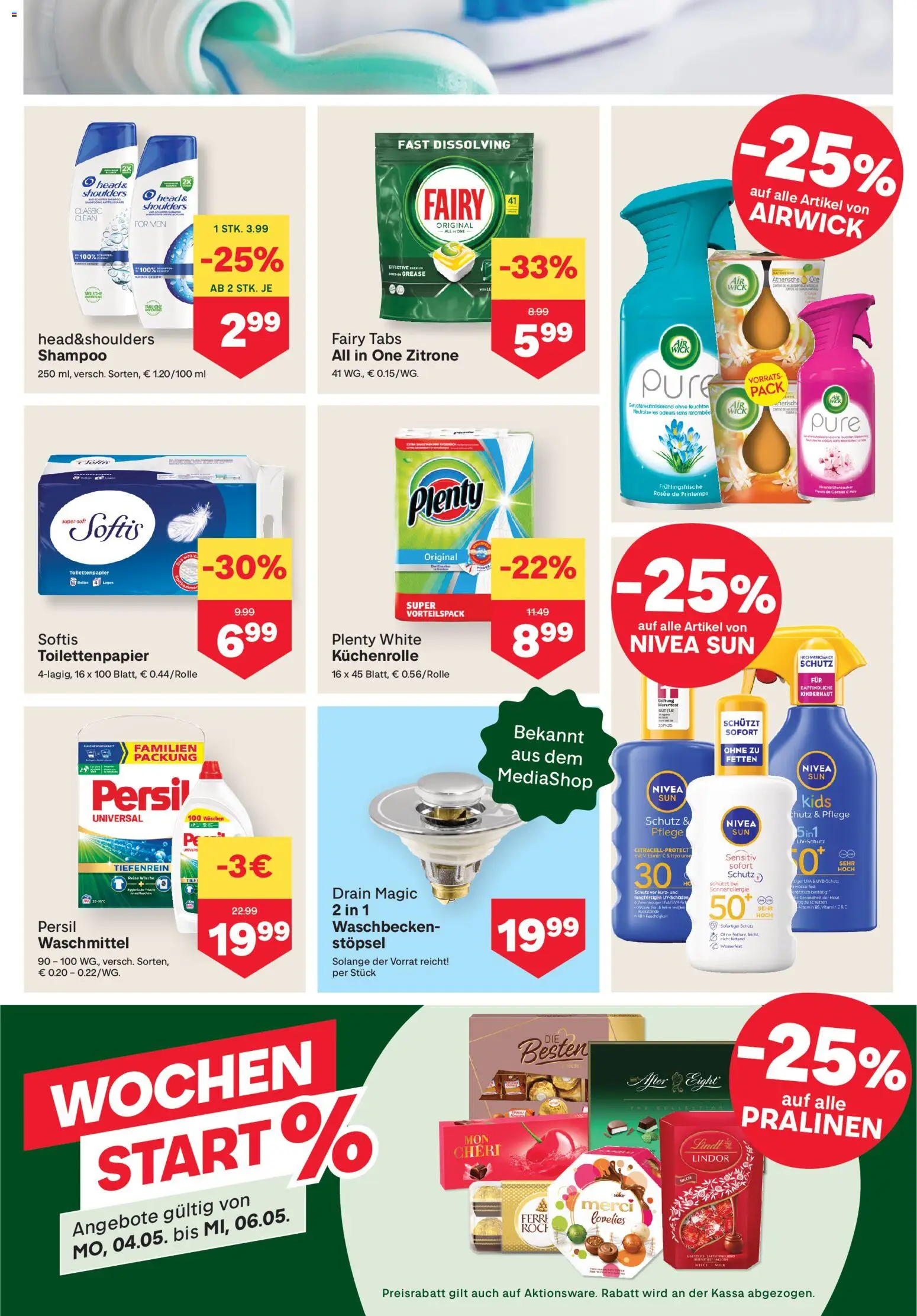 MPREIS Flugblatt gültig ab 30.04.2026 | Seite: 11 | Produkte: Waschbecken, Shampoo, Milch, Waschmittel