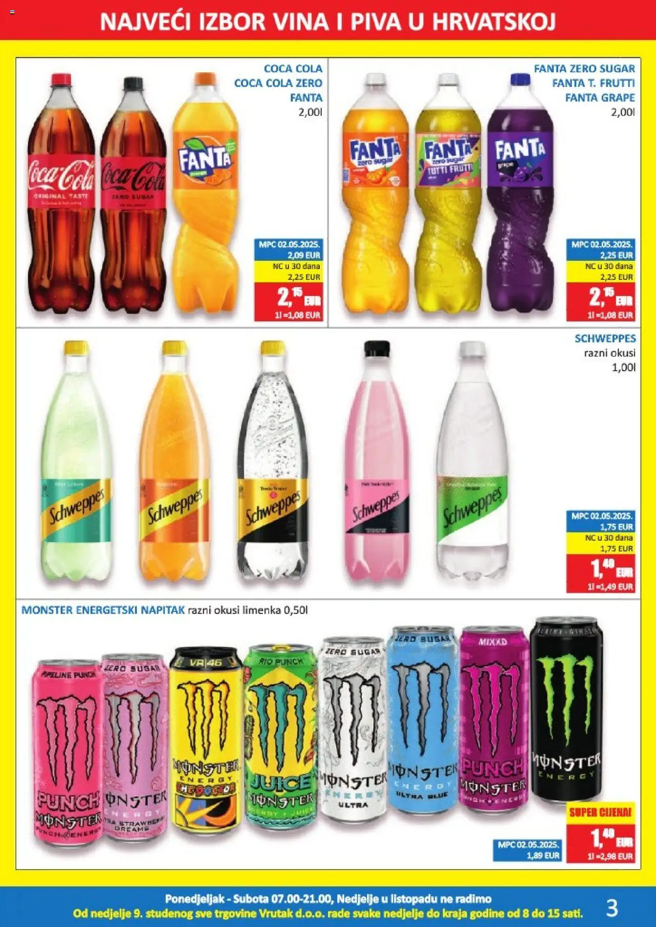 Vrutak katalog | vrijedi od 13.10.2025 | Stranica: 3 | Proizvodi: Coca cola, Fanta, Monster Energy