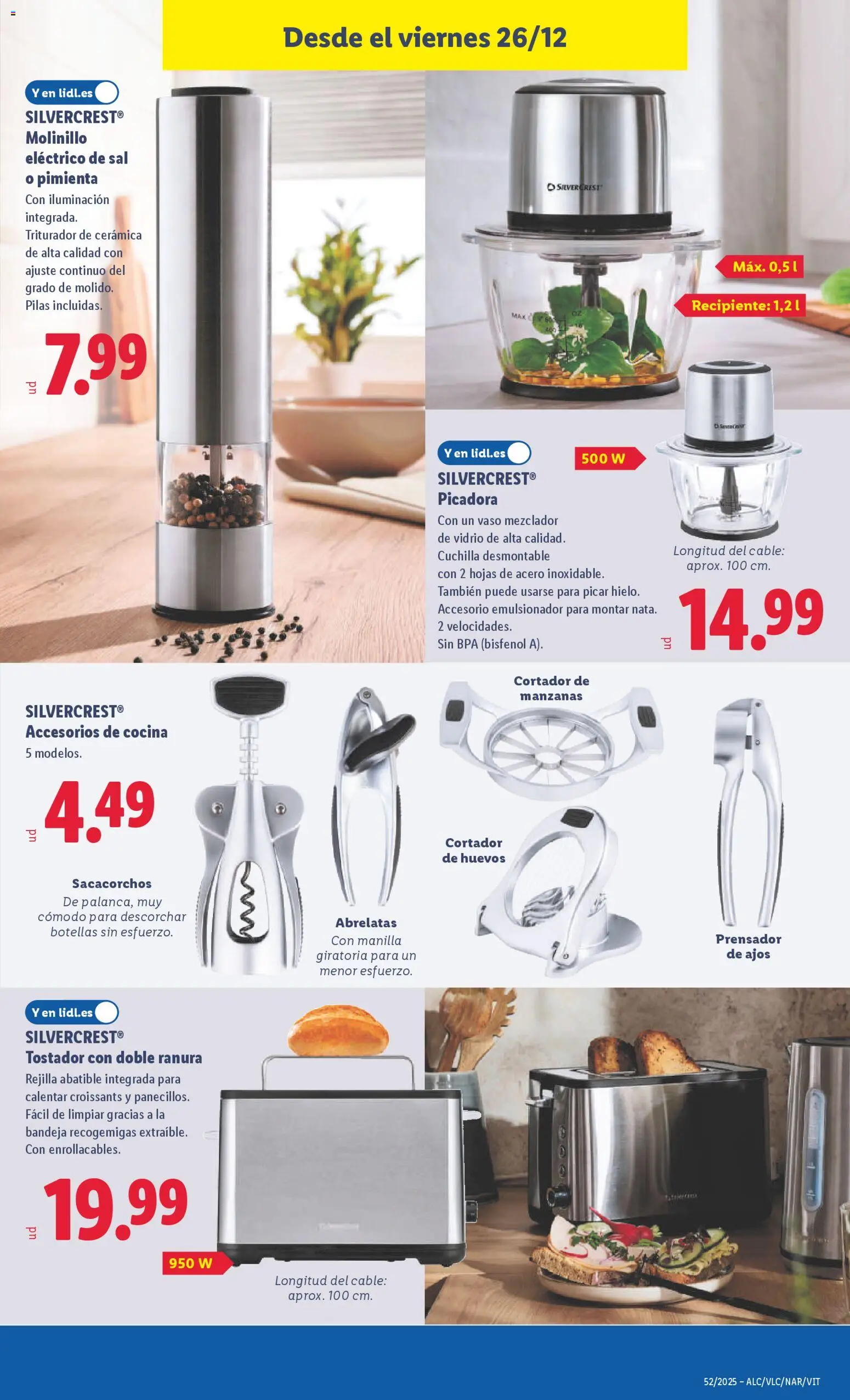Lidl folleto de bazar │ válido desde el 22.12.2025 | Página: 27 | Productos: Manzanas, Cable, Cocina, Mezclador