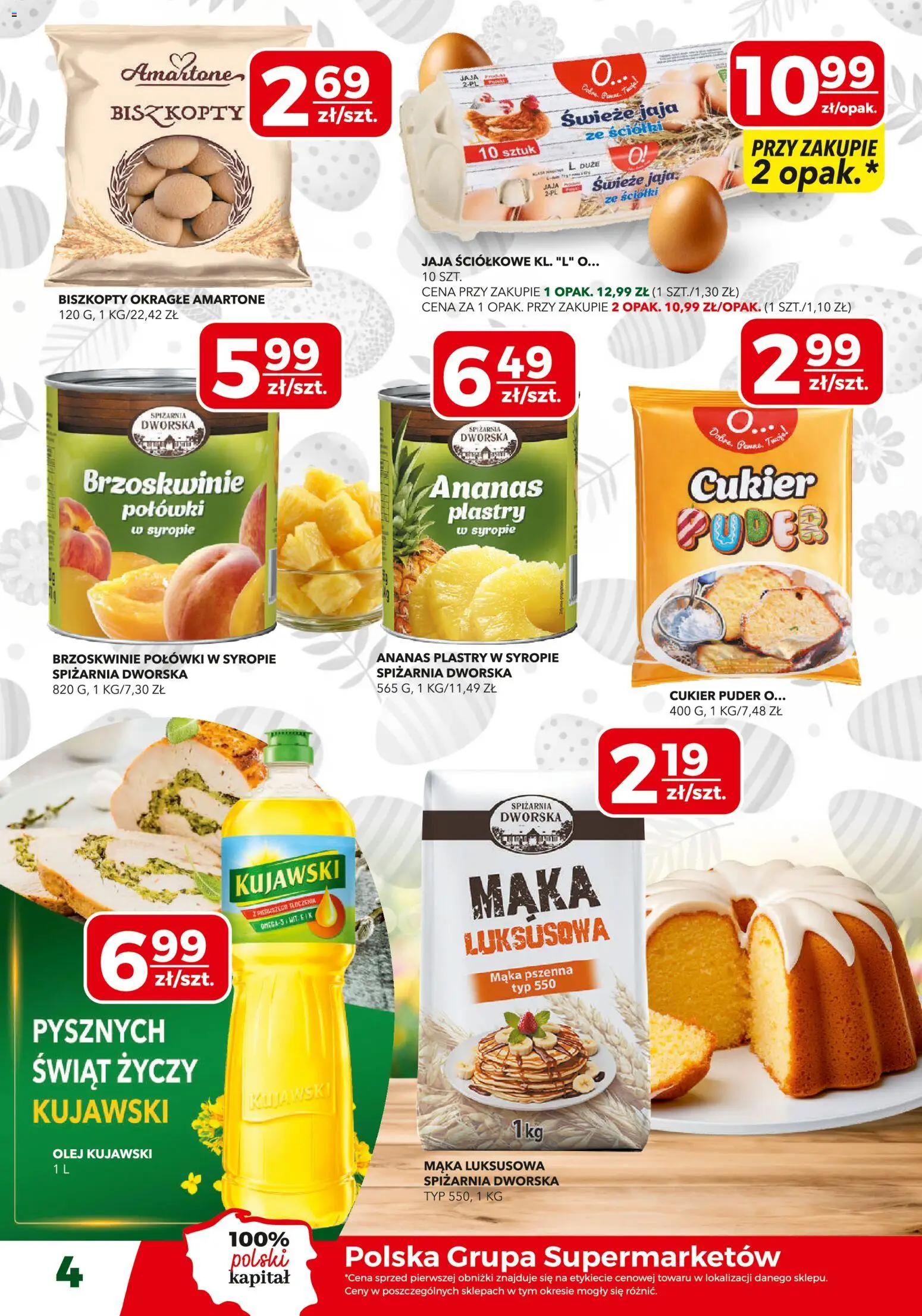 Top Market gazetka od 26.03.2026 | Strona: 4 | Produkty: Cukier puder, Olej kujawski, Olej, Cukier