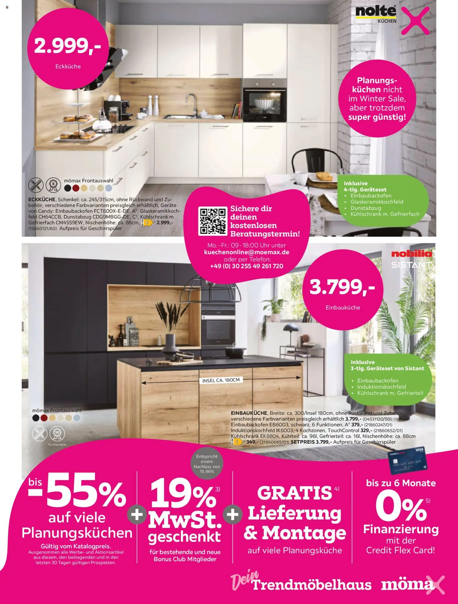 Mömax Prospekt 	 – gültig ab 07.01.2026 | Seite: 3 | Produkte: Einbauküche, Kühlschrank, Telefon, Uhr