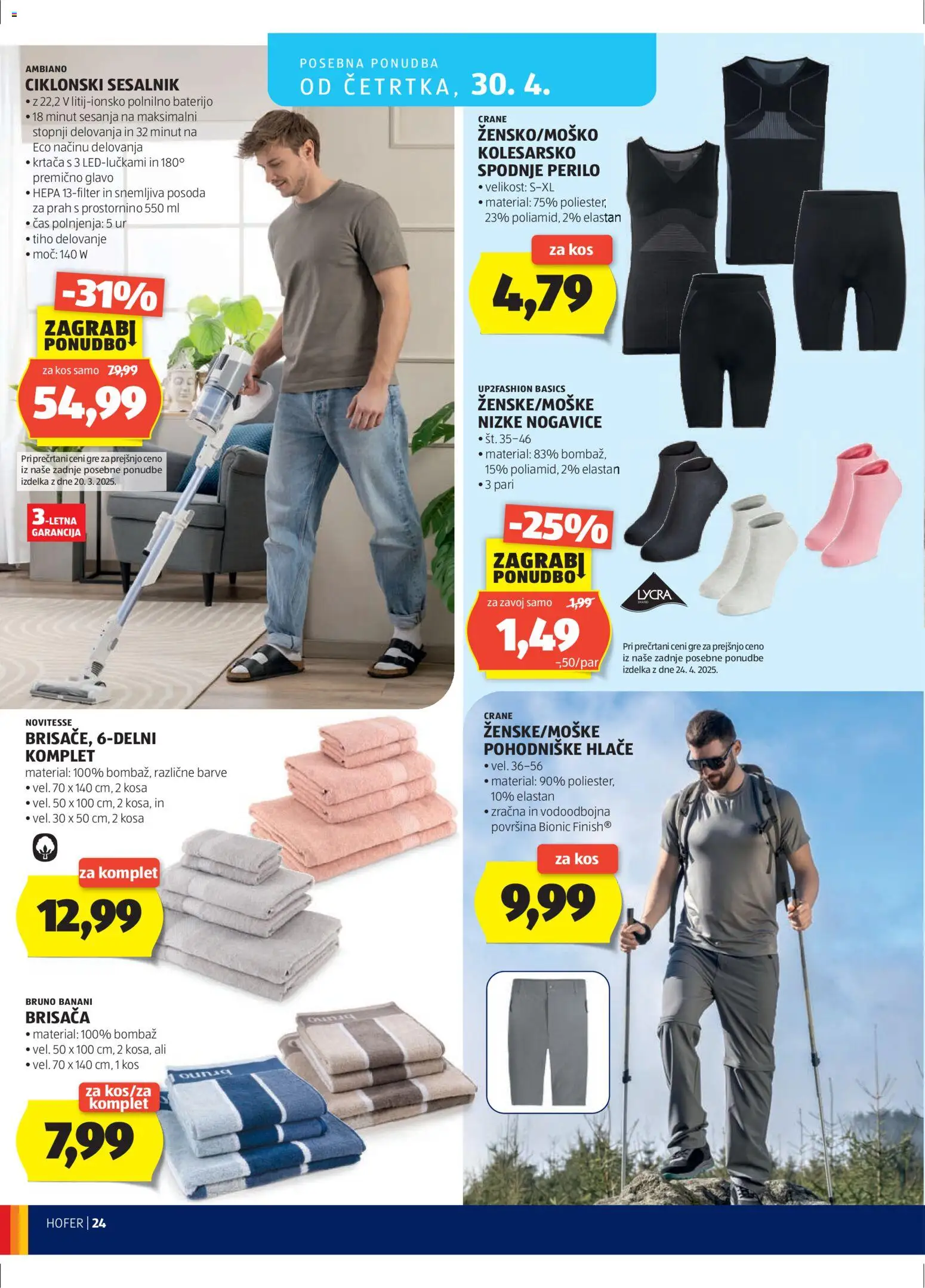 Hofer SI katalog | vrijedi od 22.04.2026 | Stranica: 24 | Proizvodi: Hlače