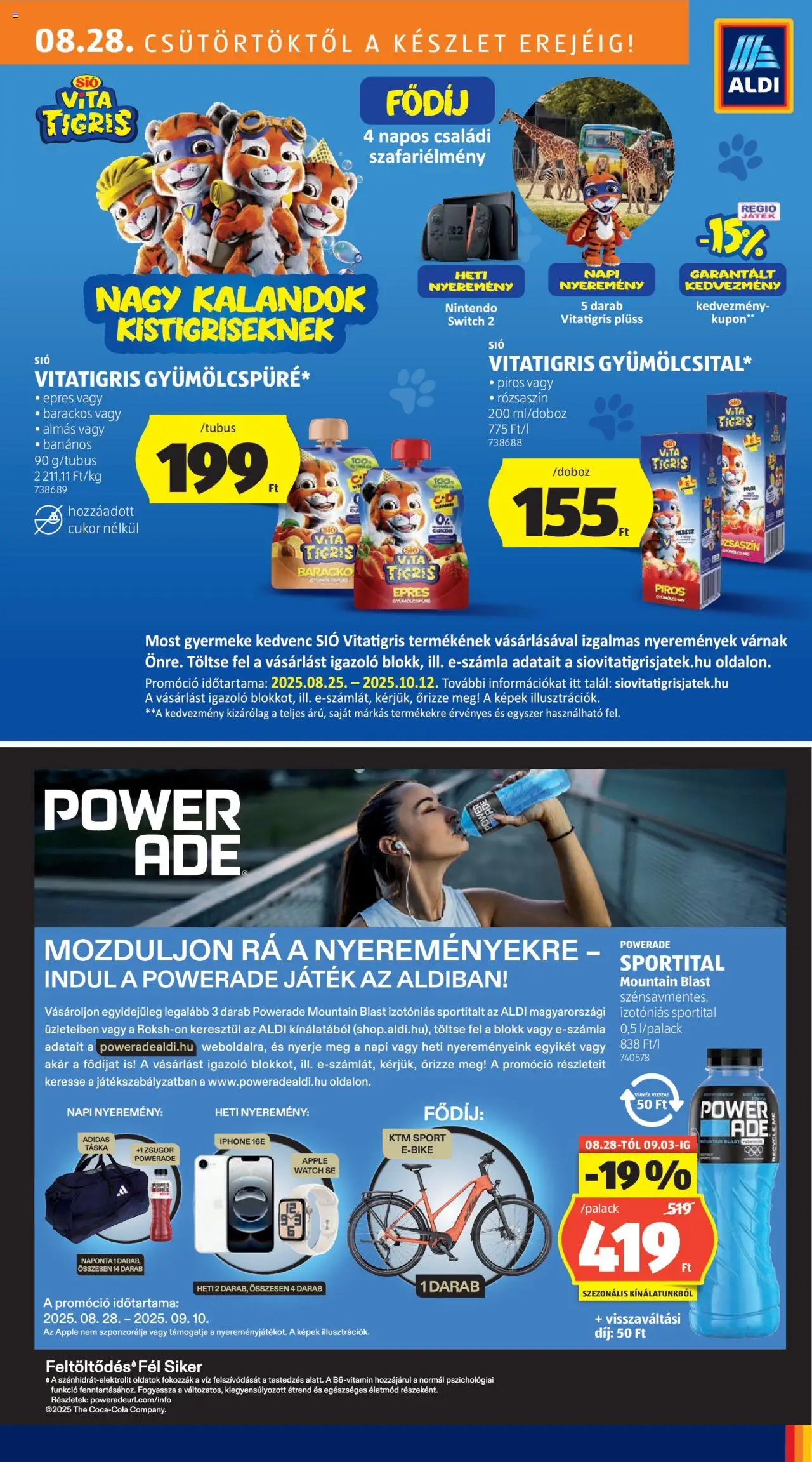 Aldi akciós ujság - amely érvényes a következő dátumtól: 28.08.2025 | Oldal: 15 | Termékek: Játék, Táska, Smartwatch, Cukor