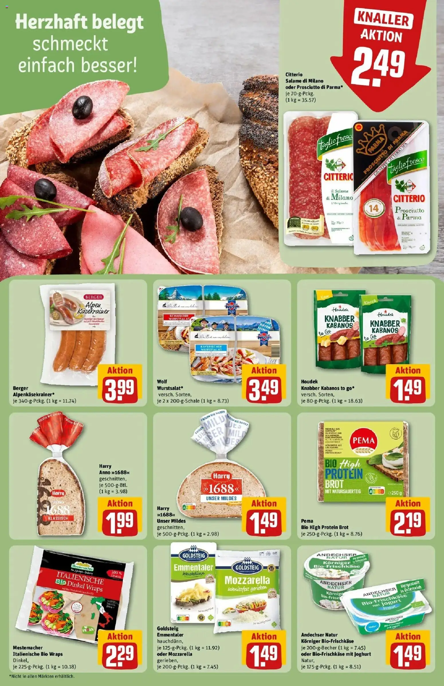 Rewe Prospekt Olching Geiselbullach	 – gültig ab 15.03.2026 | Seite: 22 | Produkte: Joghurt, Mozzarella, Käsekrainer, Brot