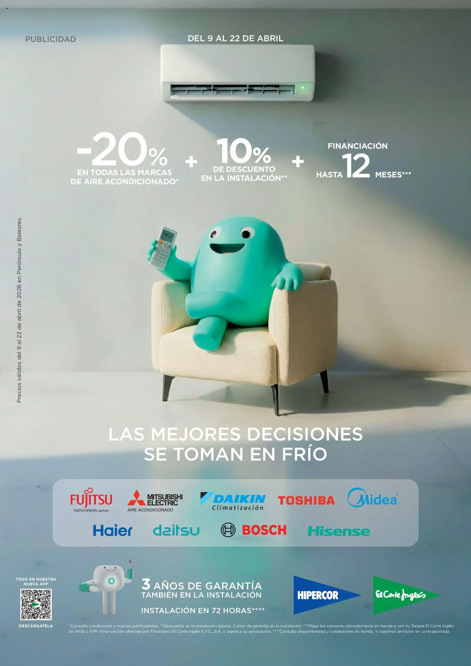 El Corte Inglés ofertas │ válido desde el 09.04.2026 | Página: 1 | Productos: General, Aire acondicionado