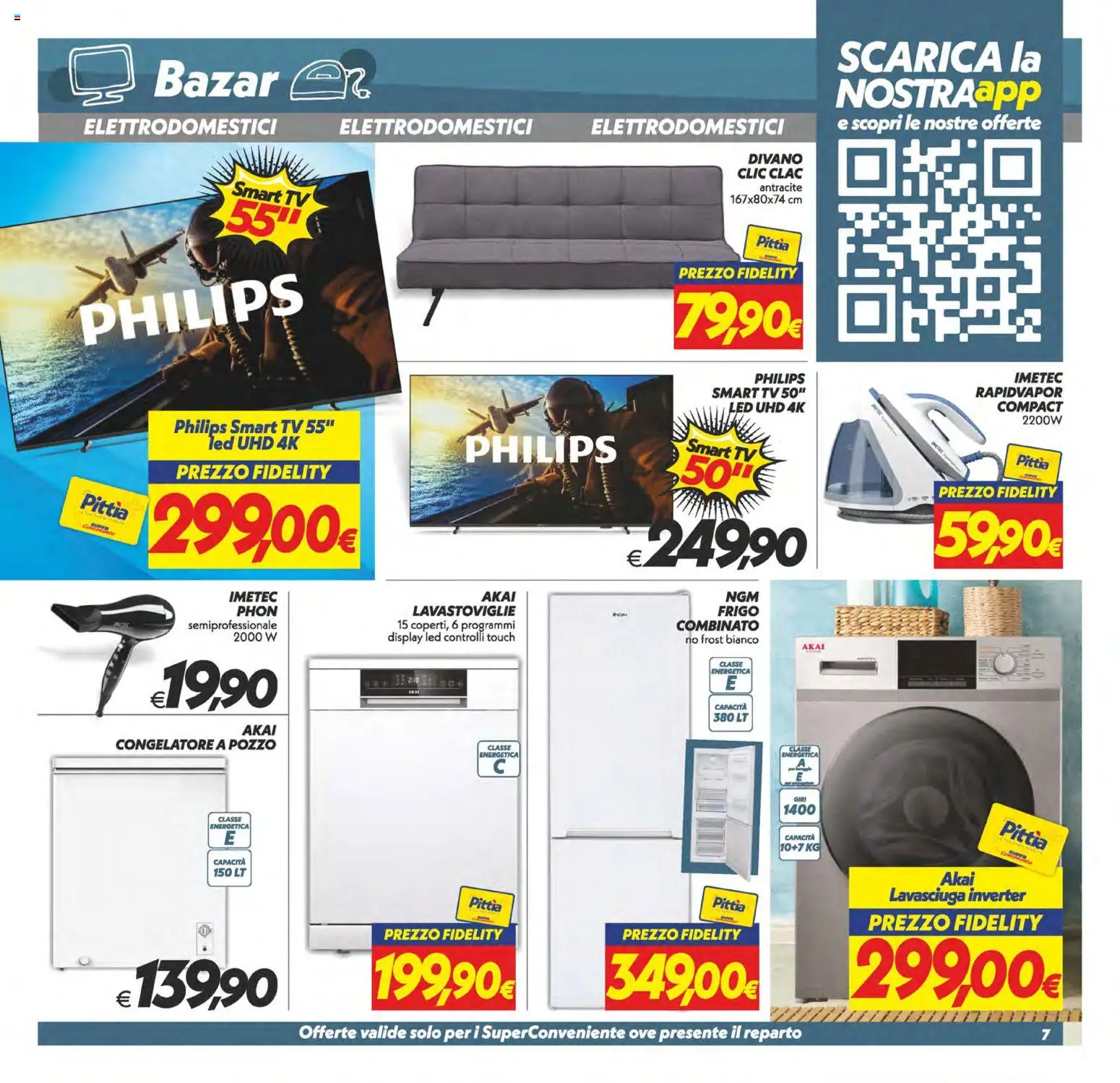 Volantino SuperConveniente del 24.02.2026 | Pagina: 32 | Prodotti: Lavasciuga, Lavastoviglie, TV, Congelatore