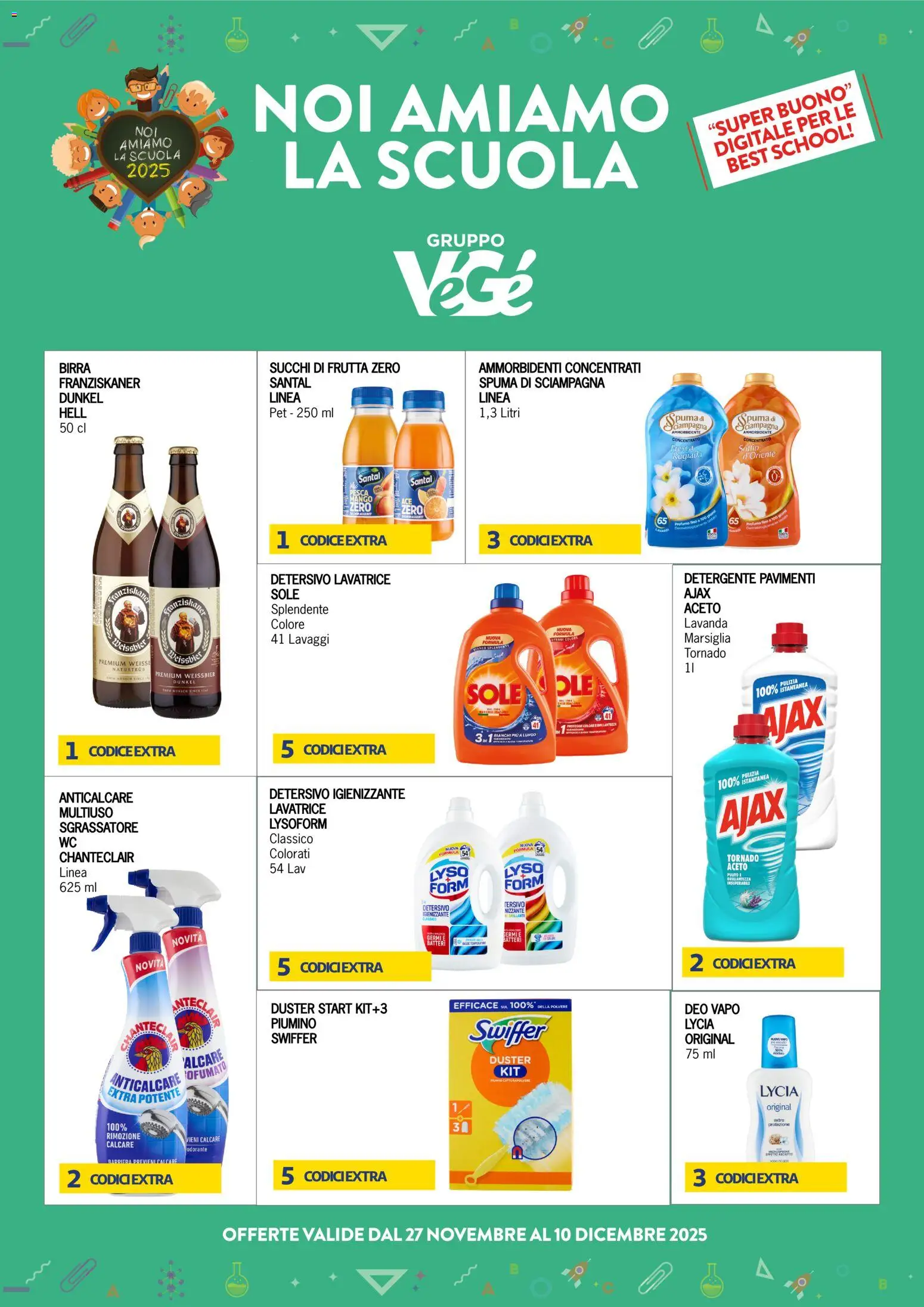 Volantino Eté del 27.11.2025 | Pagina: 1 | Prodotti: Birra, Ammorbidente, Detergente, Pesca