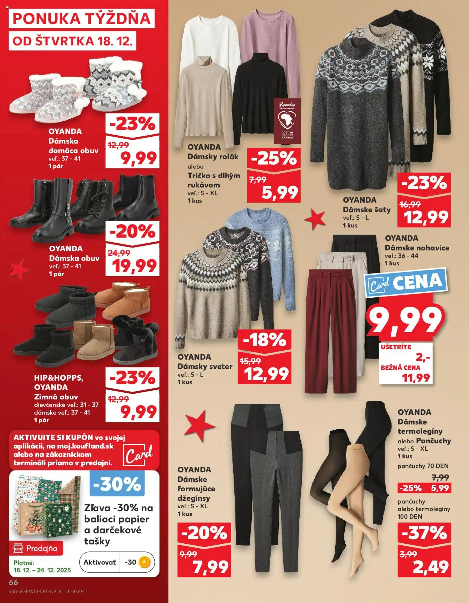 Kaufland SK akciós ujság - amely érvényes a következő dátumtól: 18.12.2025 | Oldal: 66