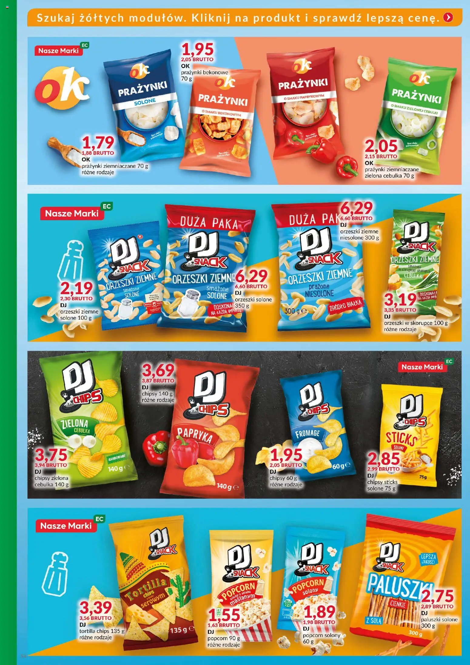 Eurocash Gazetka - Katalog Artykułów Spożywczych od 16.11.2025 | Strona: 53 | Produkty: Chipsy, Paluszki, Orzeszki ziemne, Popcorn