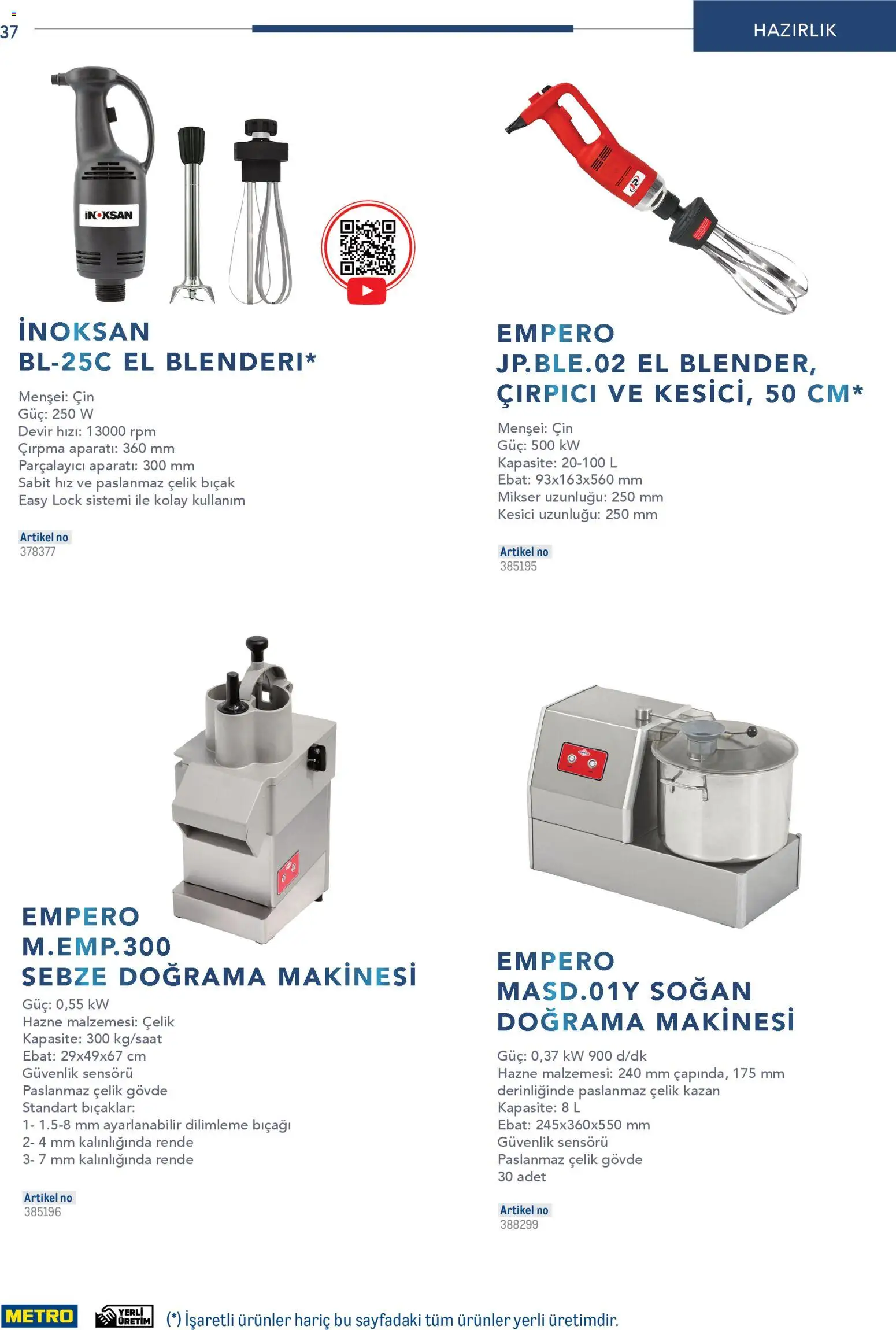 Metro - Profesyonel Çözümler - 26.12.2025 tarihinden itibaren geçerlidir | Sayfa: 37 | Ürünler: Çırpıcı, Rende, Soğan, Sebze