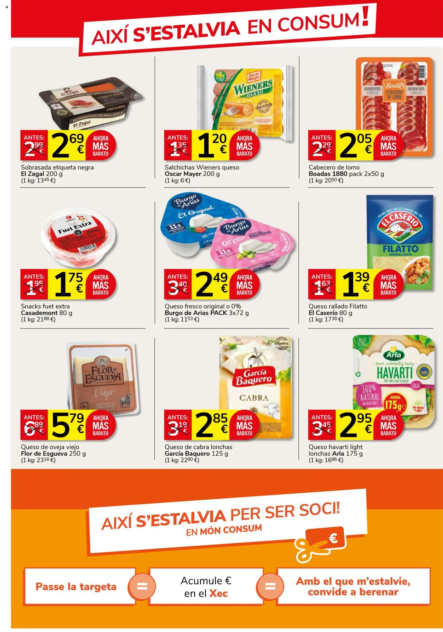 Consum folleto │ válido desde el 26.03.2026 | Página: 9 | Productos: Queso de oveja, Queso, Queso fresco, Pasta