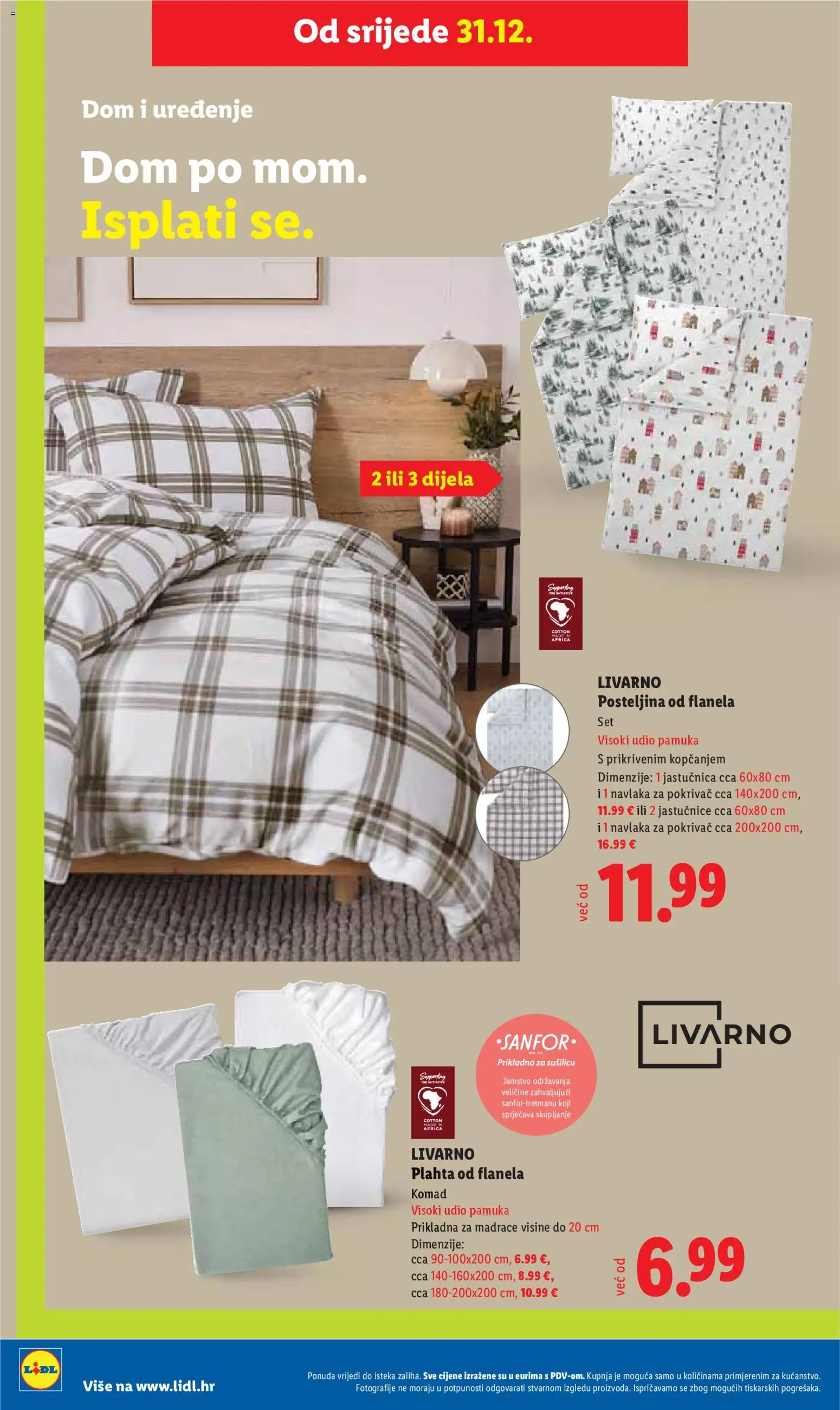 Lidl katalog | vrijedi od 27.12.2025 | Stranica: 48 | Proizvodi: Pokrivač, Jastučnica, Plahta, Posteljina
