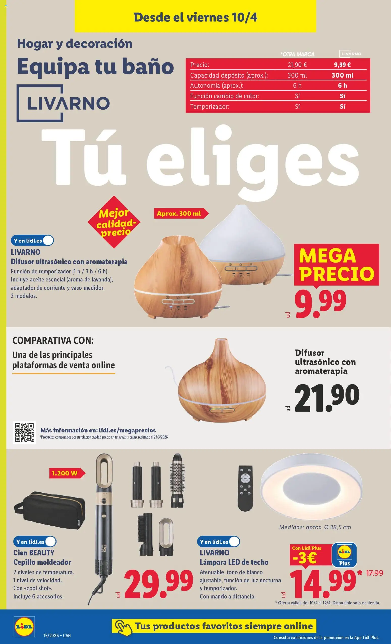 Lidl folleto de bazar │ válido desde el 06.04.2026 | Página: 12 | Productos: Aceite, Adaptador, Baño, Lámpara