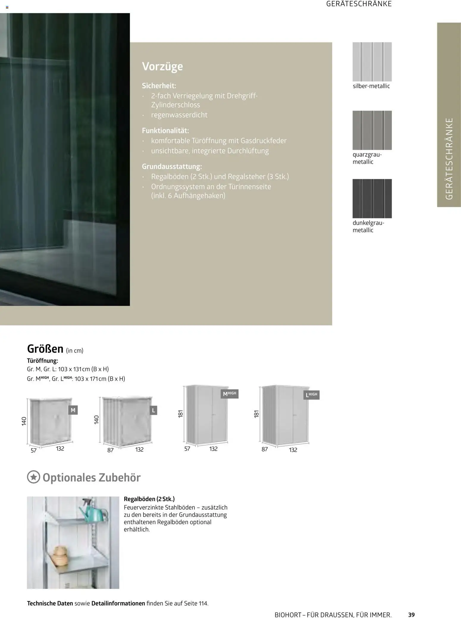 Dehner Biohort – Metall für Garten & Terrasse – gültig ab 01.01.2026 | Seite: 39