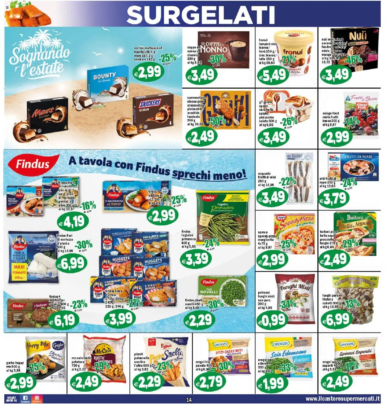 Volantino Il Castoro del 18.08.2025 | Pagina: 14 | Prodotti: Nuggets, Frutti di mare, Spinaci, Aperitivo