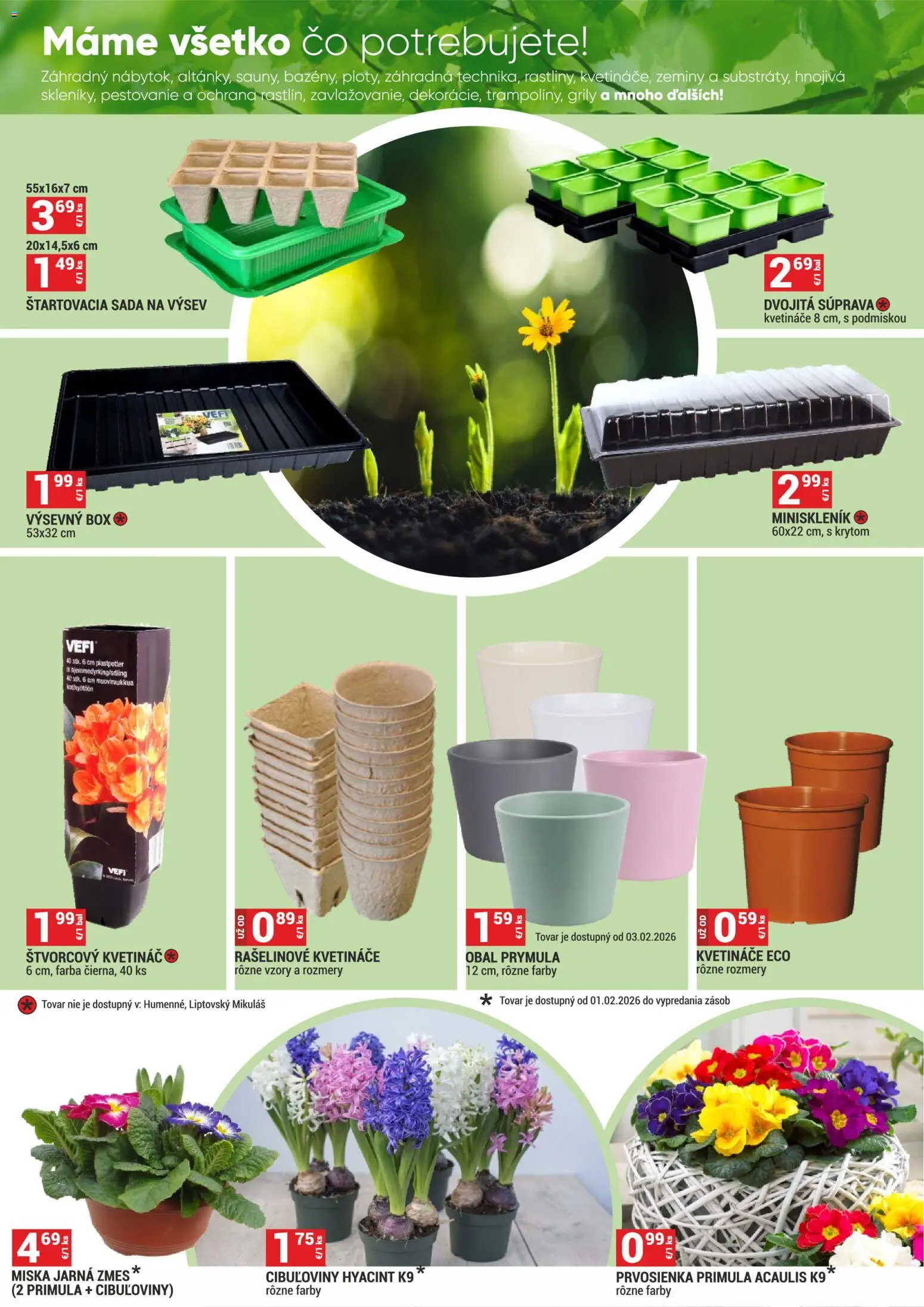 Nové Merkury Market akcie – leták je platný od 01.02.2026 | Strana: 37 | Produkty: Kvetináč