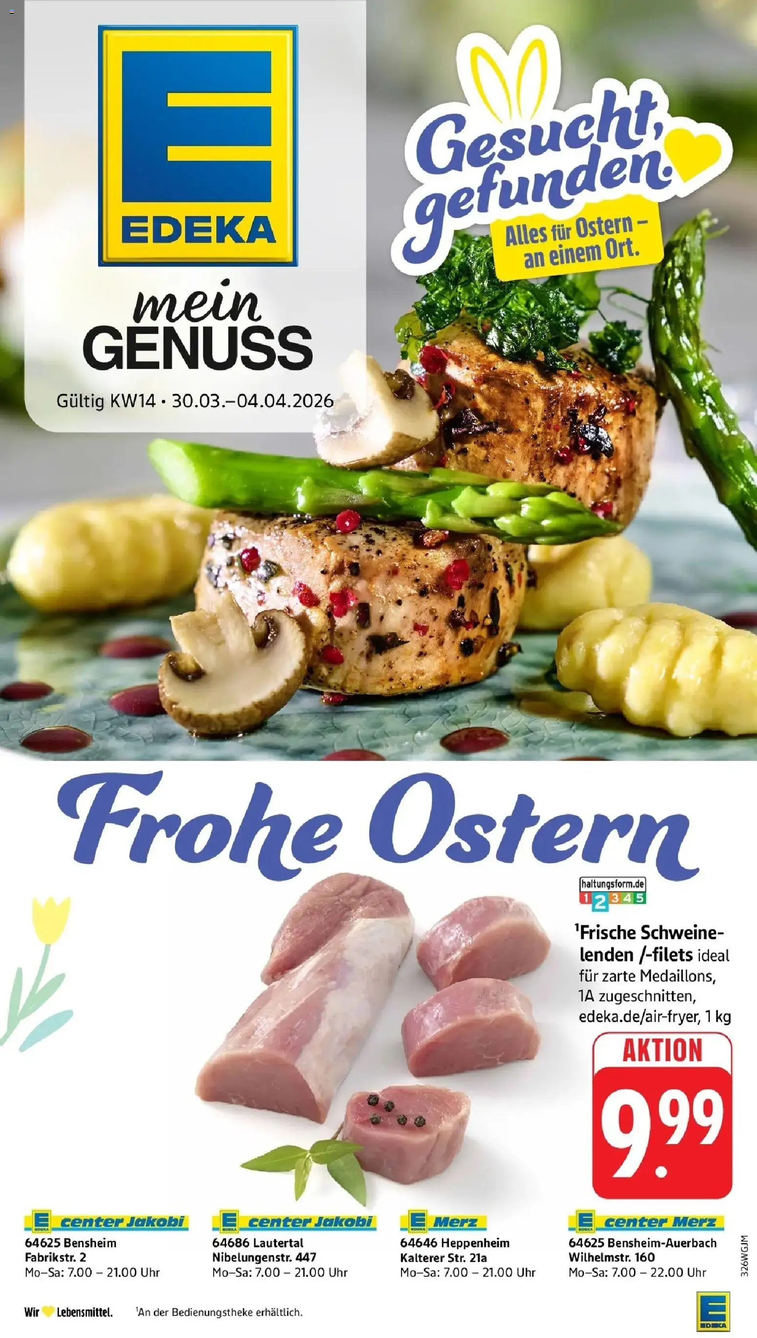 Edeka prospekt Heppenheim	 – gültig ab 30.03.2026 | Seite: 1 | Produkte: Uhr