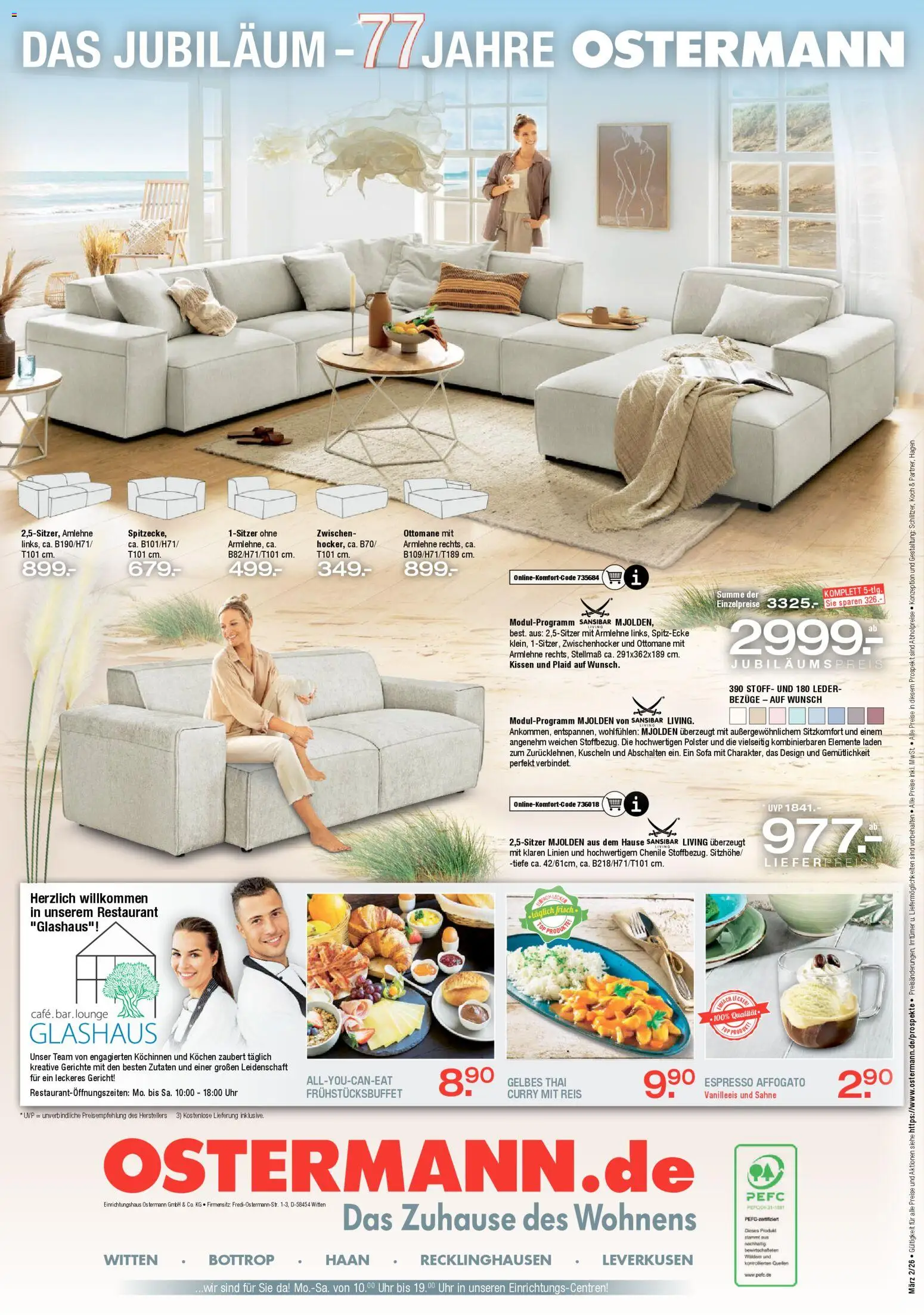 Ostermann Prospekt 	 – gültig ab 21.03.2026 | Seite: 16 | Produkte: Kissen, Sofa, Reis, Uhr