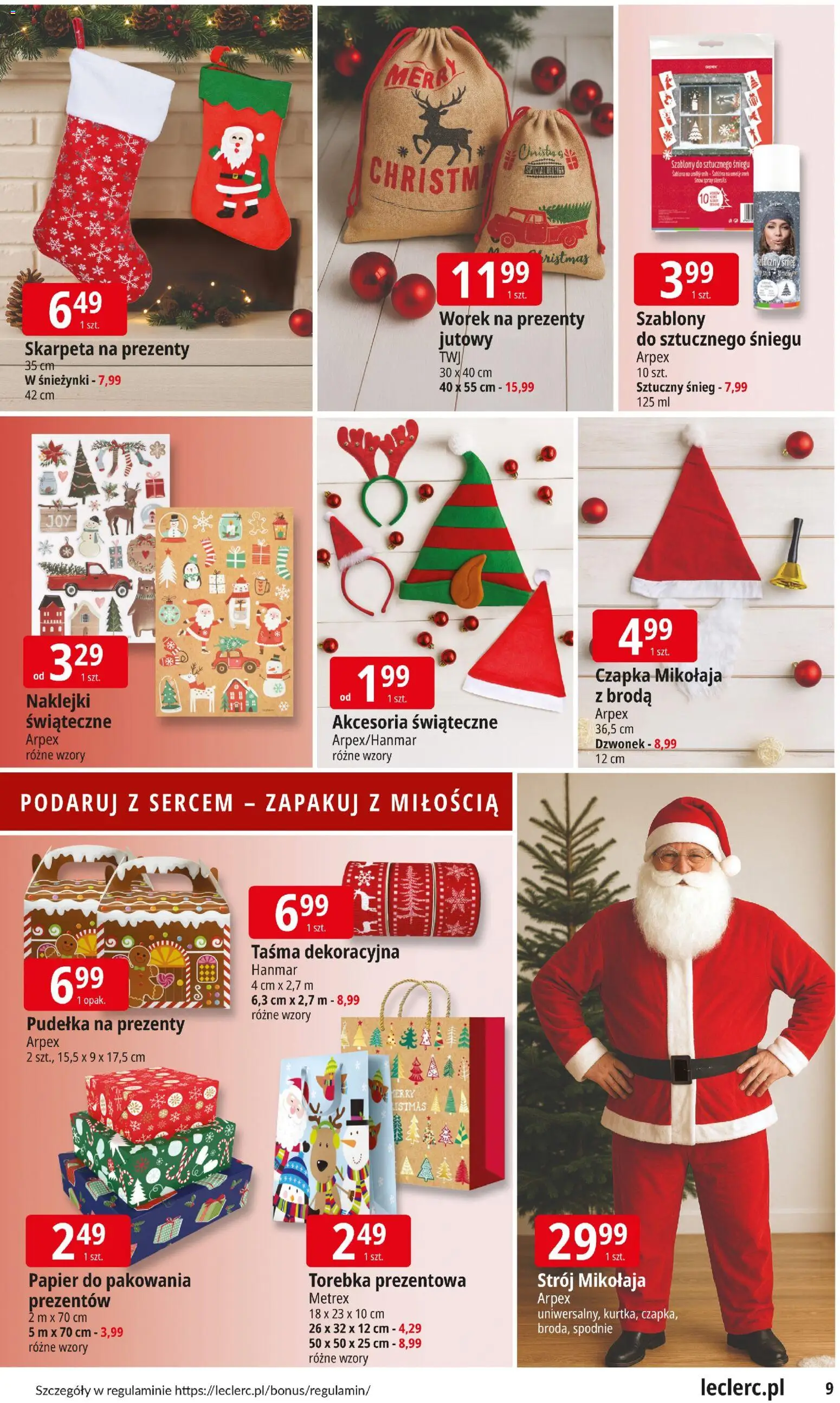 E.Leclerc Gazetka - Tychy od 12.11.2025 | Strona: 9 | Produkty: Spodnie, Torebka, Czapka, Czapka mikołaja