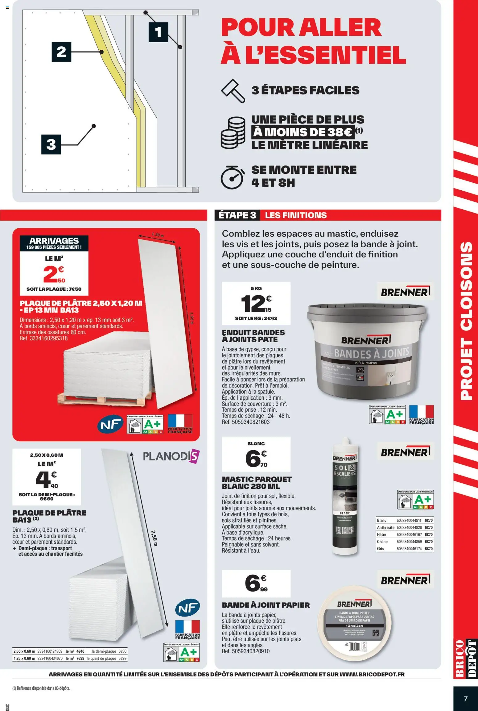 {H1} | Page: 7 | Produits: Mètre, Plâtre, Couverture, Prise