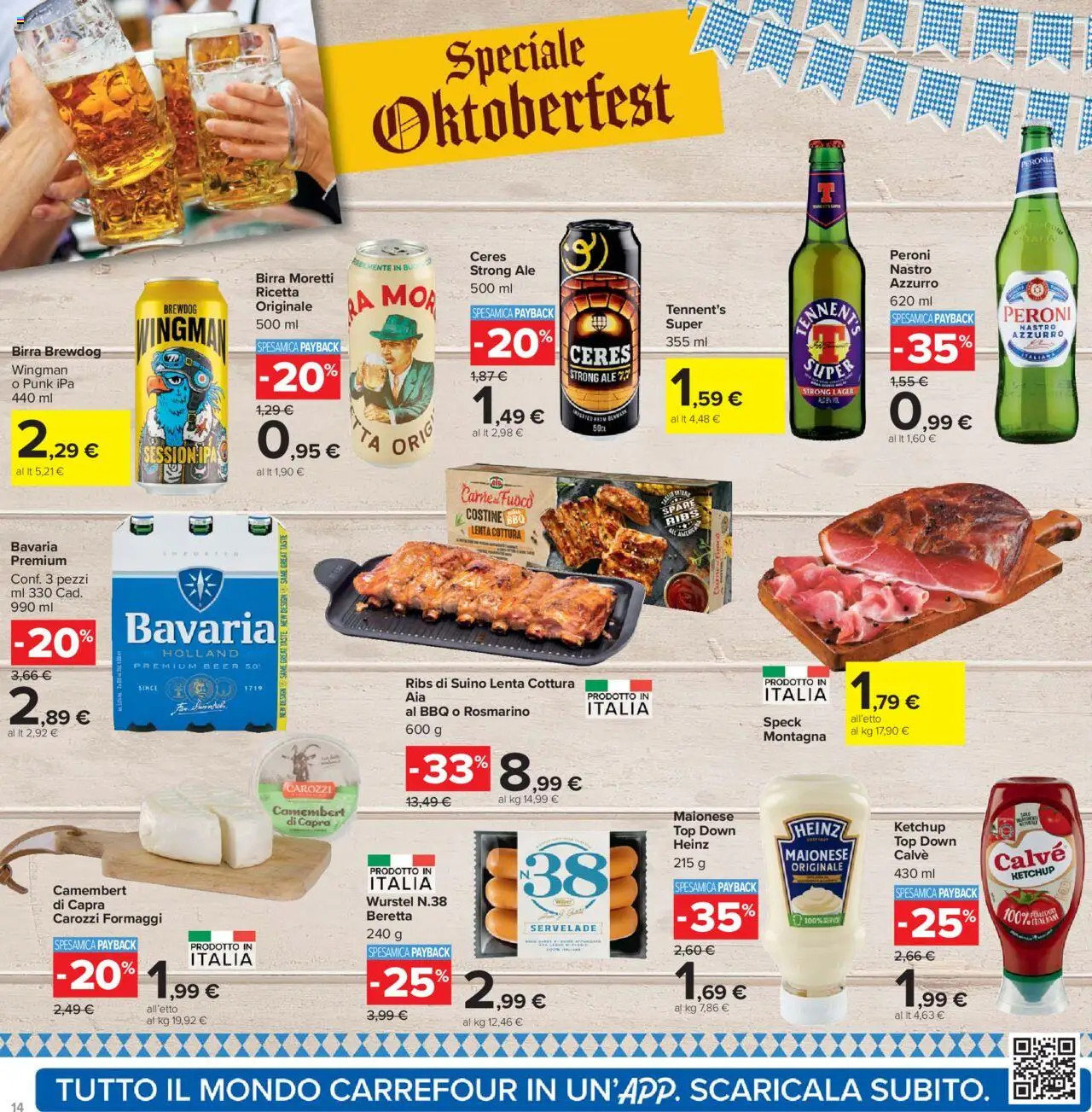 Volantino Carrefour del 26.09.2025 | Pagina: 18 | Prodotti: Tennent's, Rosmarino, Wurstel, Ceres