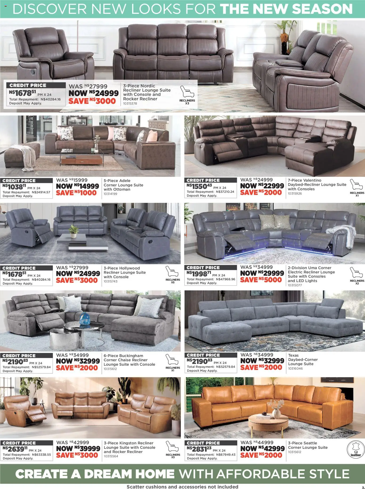New House and Home catalogue – valid from 27.12.2025 | Page: 3 | Products: Lounge suite, Ottoman, Chaise