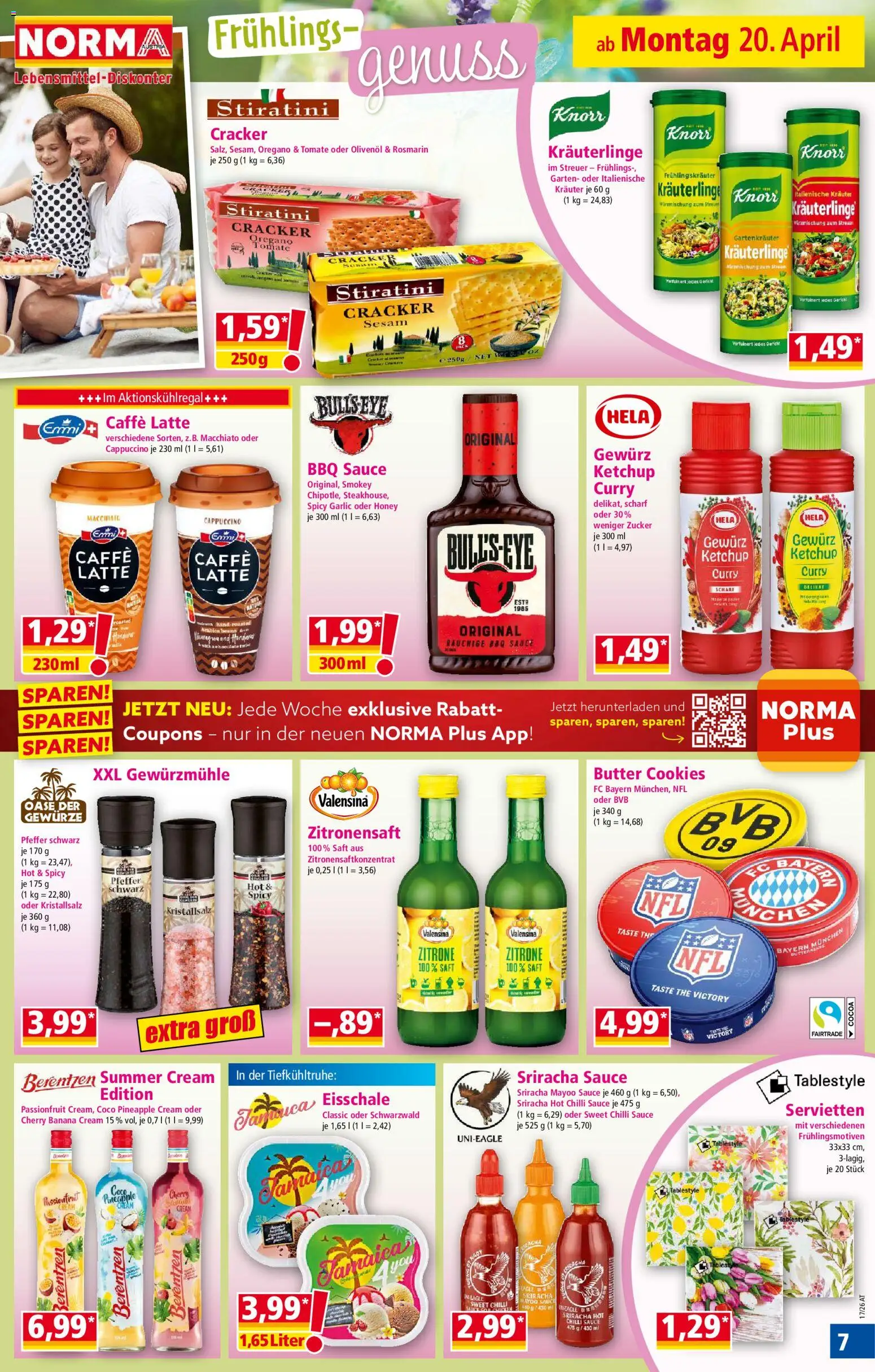 Norma Flugblatt gültig ab 20.04.2026 | Seite: 7 | Produkte: Ketchup, Zucker, Pfeffer, Zitrone