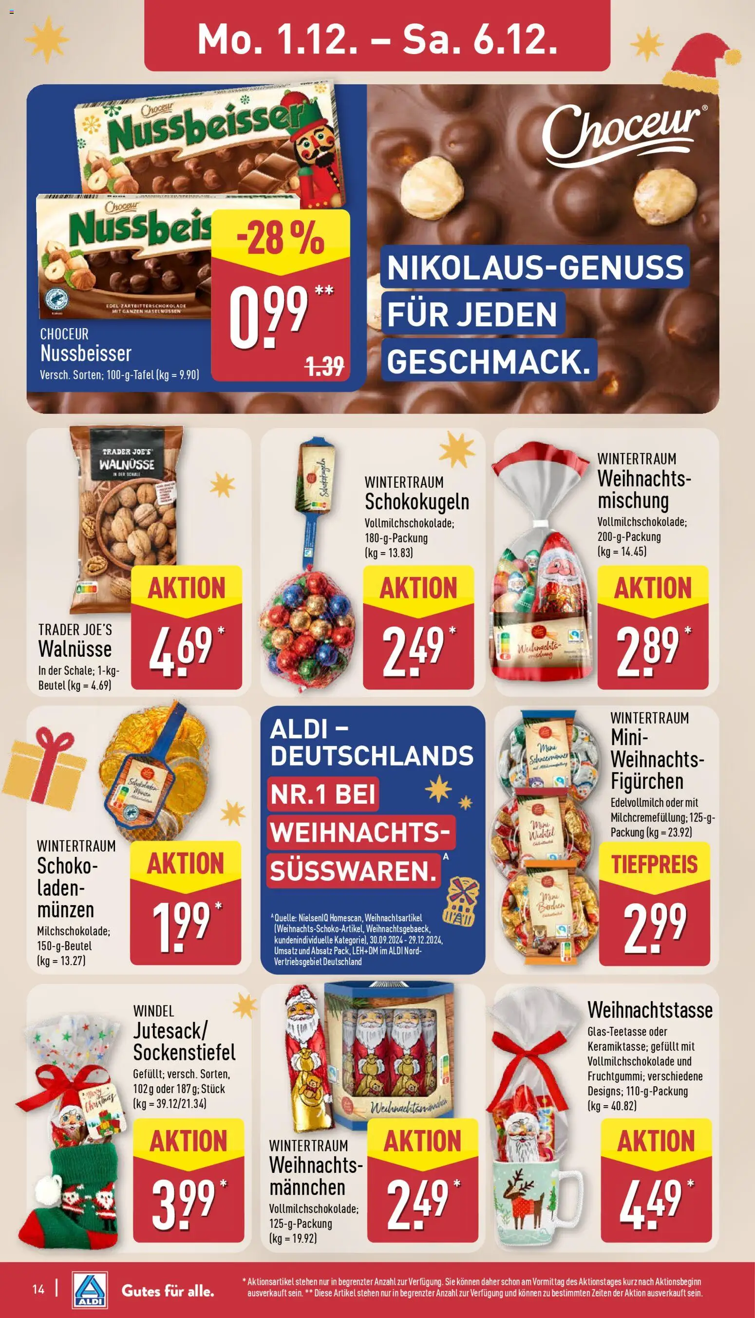 Aldi Prospekt 	 – gültig ab 01.12.2025 | Seite: 14 | Produkte: Walnüsse