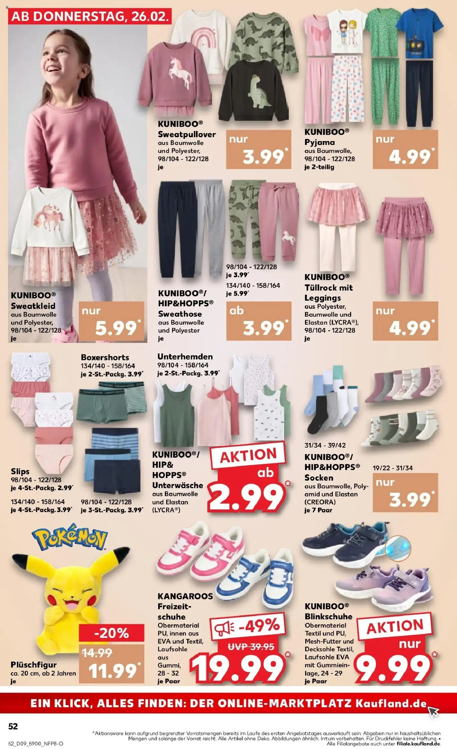 Kaufland prospekt Berlin	 – gültig ab 26.02.2026 | Seite: 52 | Produkte: Sweathose, Pyjama, Leggings, Boxer