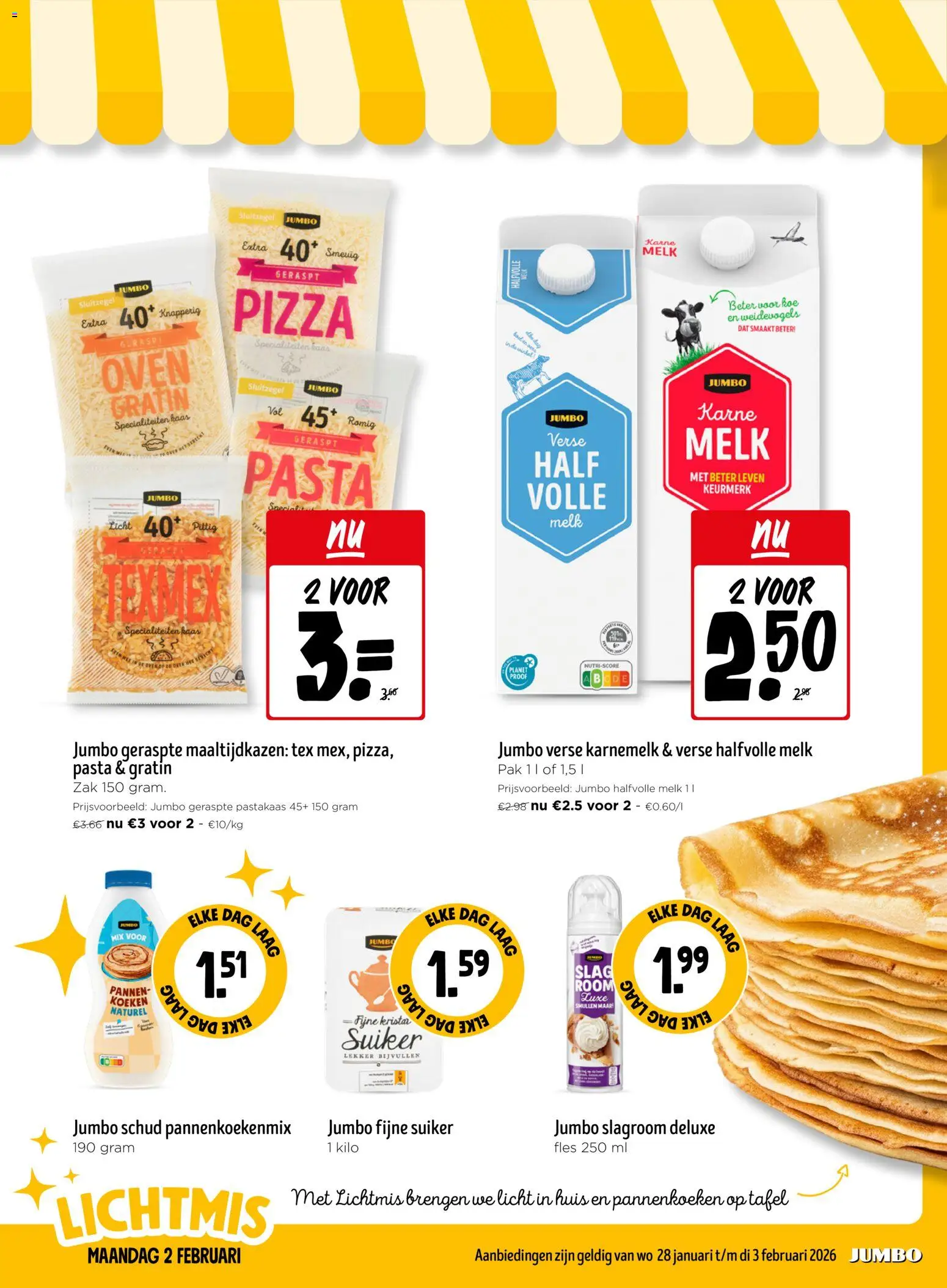 {H1} | Pagina: 5 | Producten: Pasta, Karnemelk, Slagroom, Zak