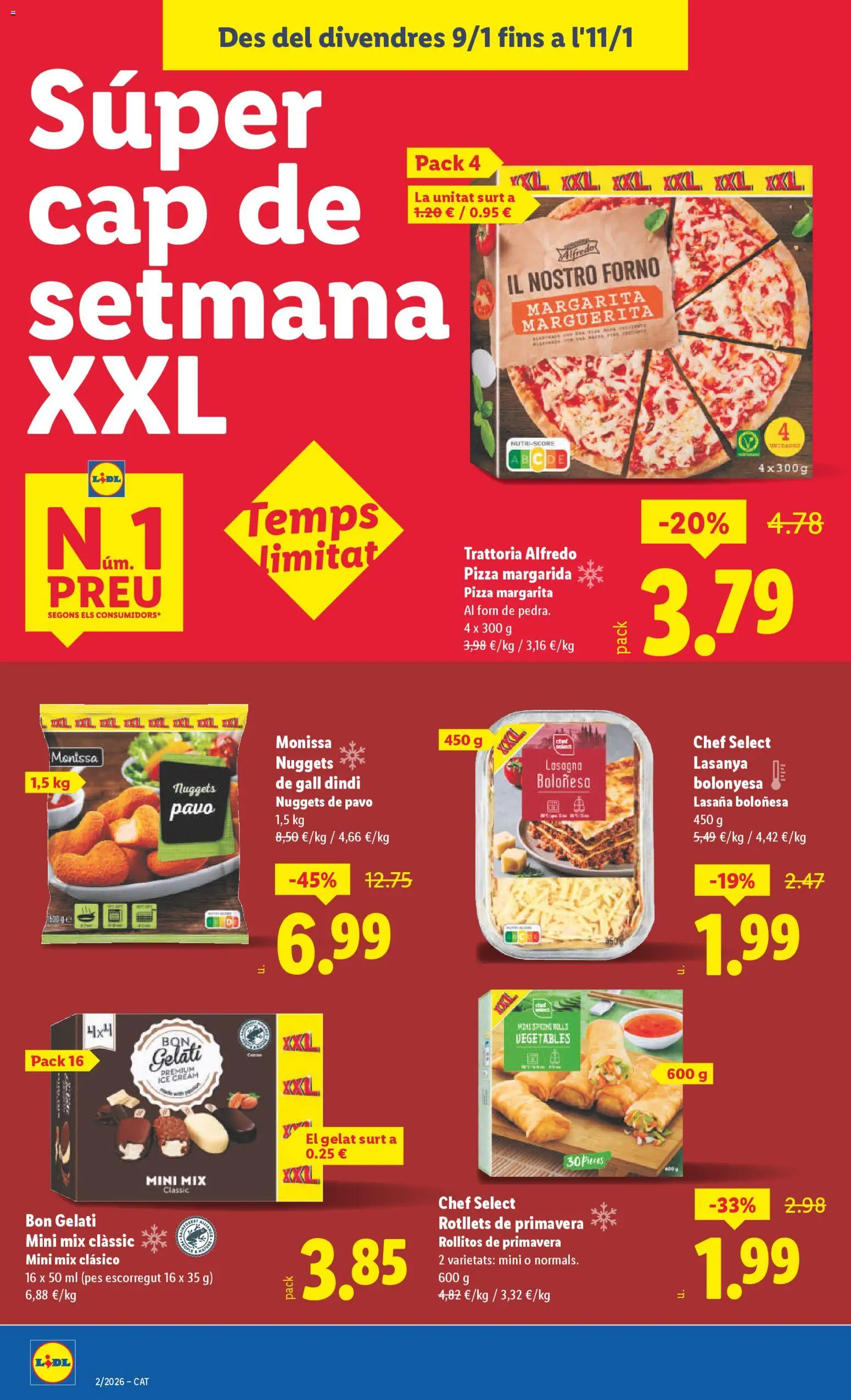 Lidl folleto │ válido desde el 05.01.2026 | Página: 26 | Productos: Pizza, Lasaña, Nuggets