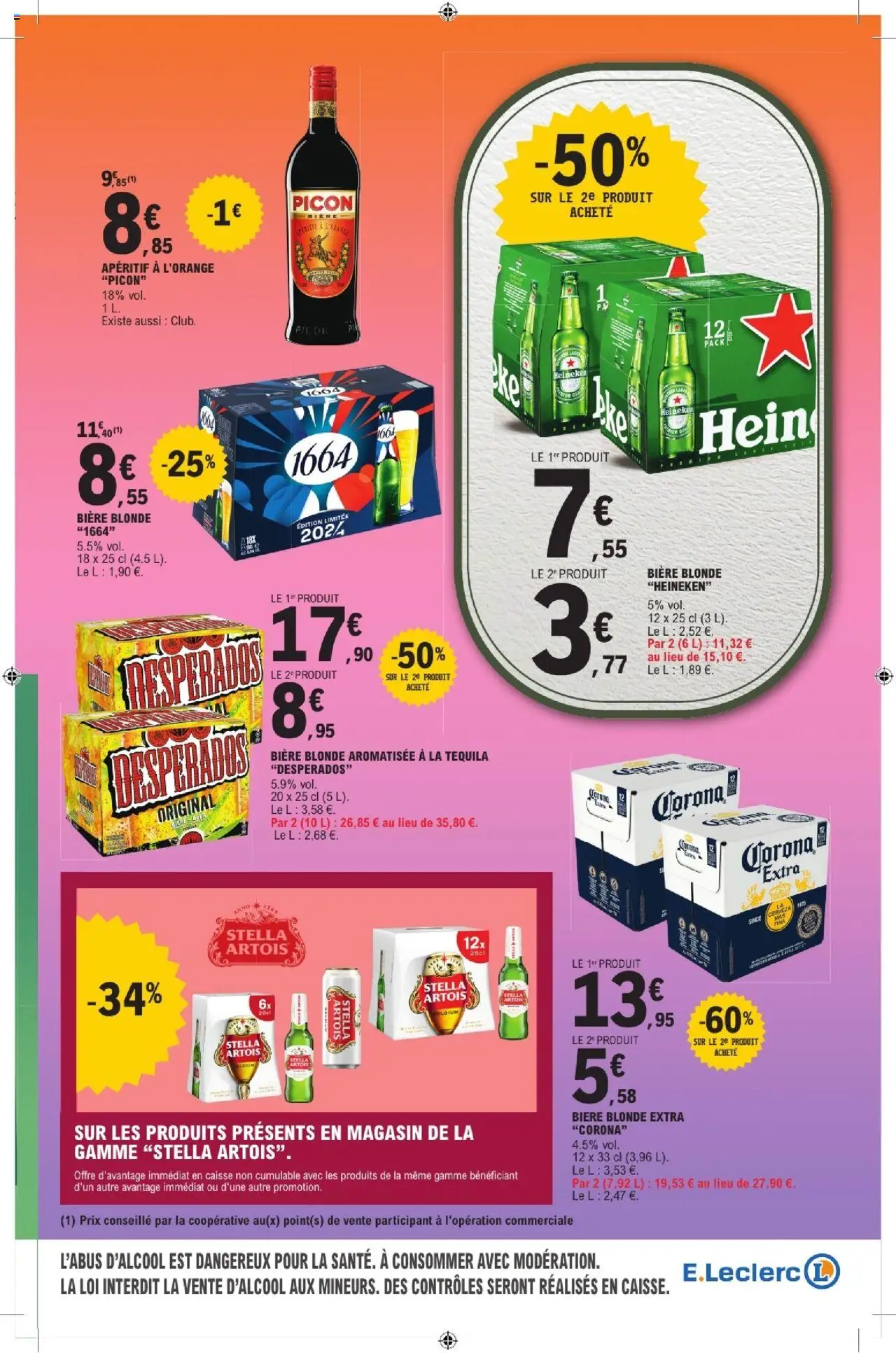 {H1} | Page: 3 | Produits: Bière blonde, Bière, Heineken, Corona extra