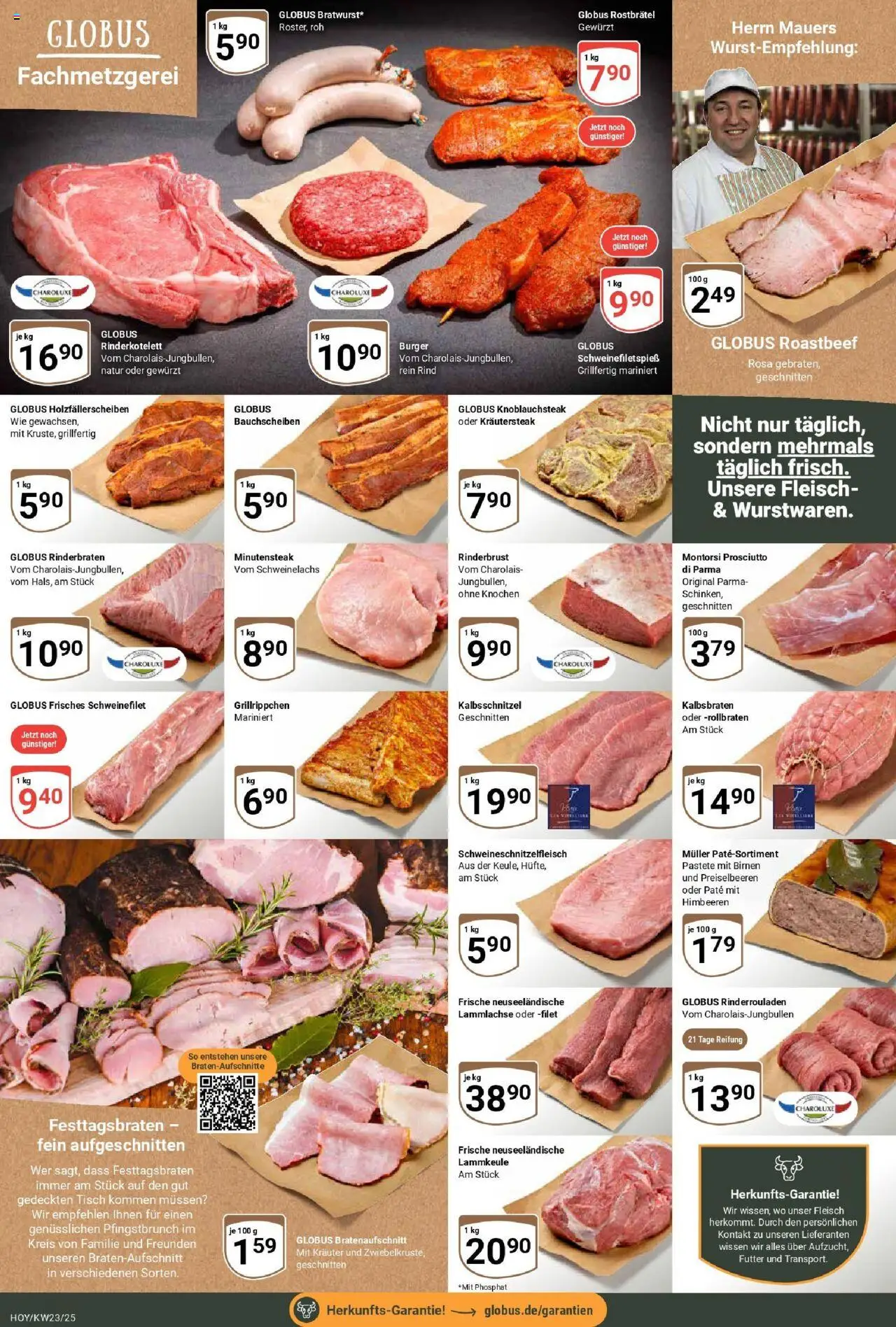 Globus prospekt Hoyerswerda	 - gültig ab dem 01.06.2025 | Seite: 6 | Produkte: Rinderrouladen, Lammkeule, Tisch, Fleisch