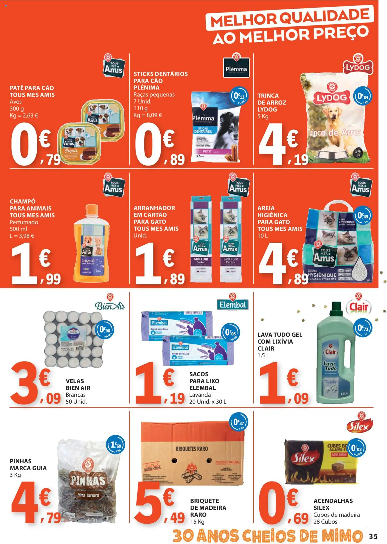 E.Leclerc folheto │ válido de 13.11.2025 | Página: 35 | Produtos: Areia, Arroz, Velas