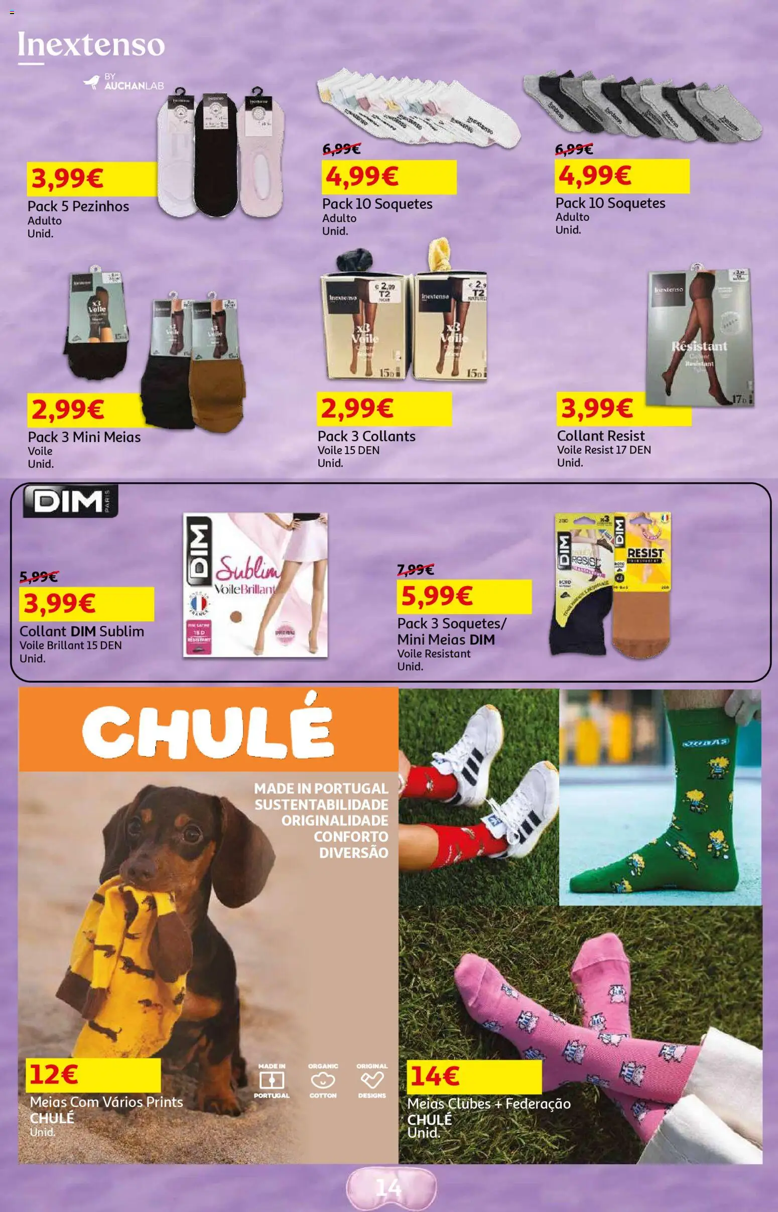 Auchan - Beleza Interiores Spring │ válido de 21.04.2026 | Página: 14 | Produtos: Collants, Meias