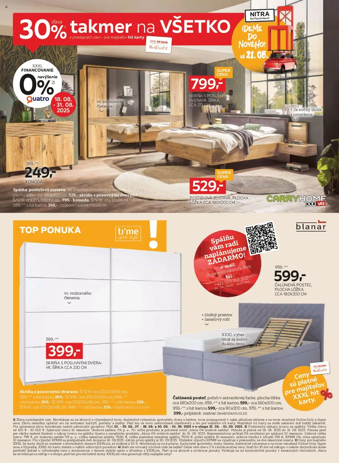 XXXLutz zľava 30 % takmer na všetko │ platný od 18.08.2025 | Strana: 2 | Produkty: Matrac, Drezy, Skriňa, Osvetlenie