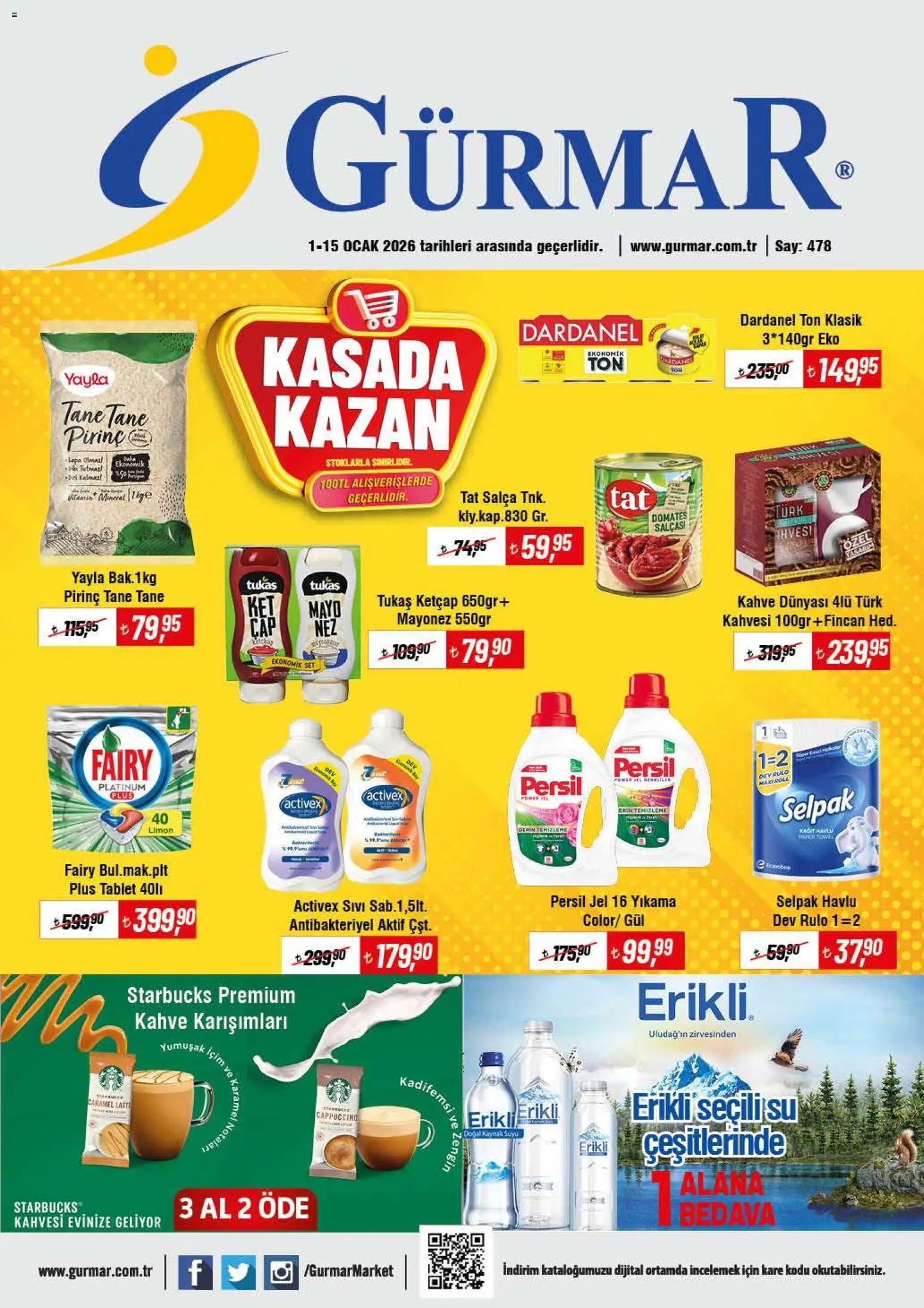 Gürmar Katalog - 01.01.2026 tarihinden itibaren geçerlidir | Sayfa: 1 | Ürünler: Pirinç, Limon, Tablet, Ocak