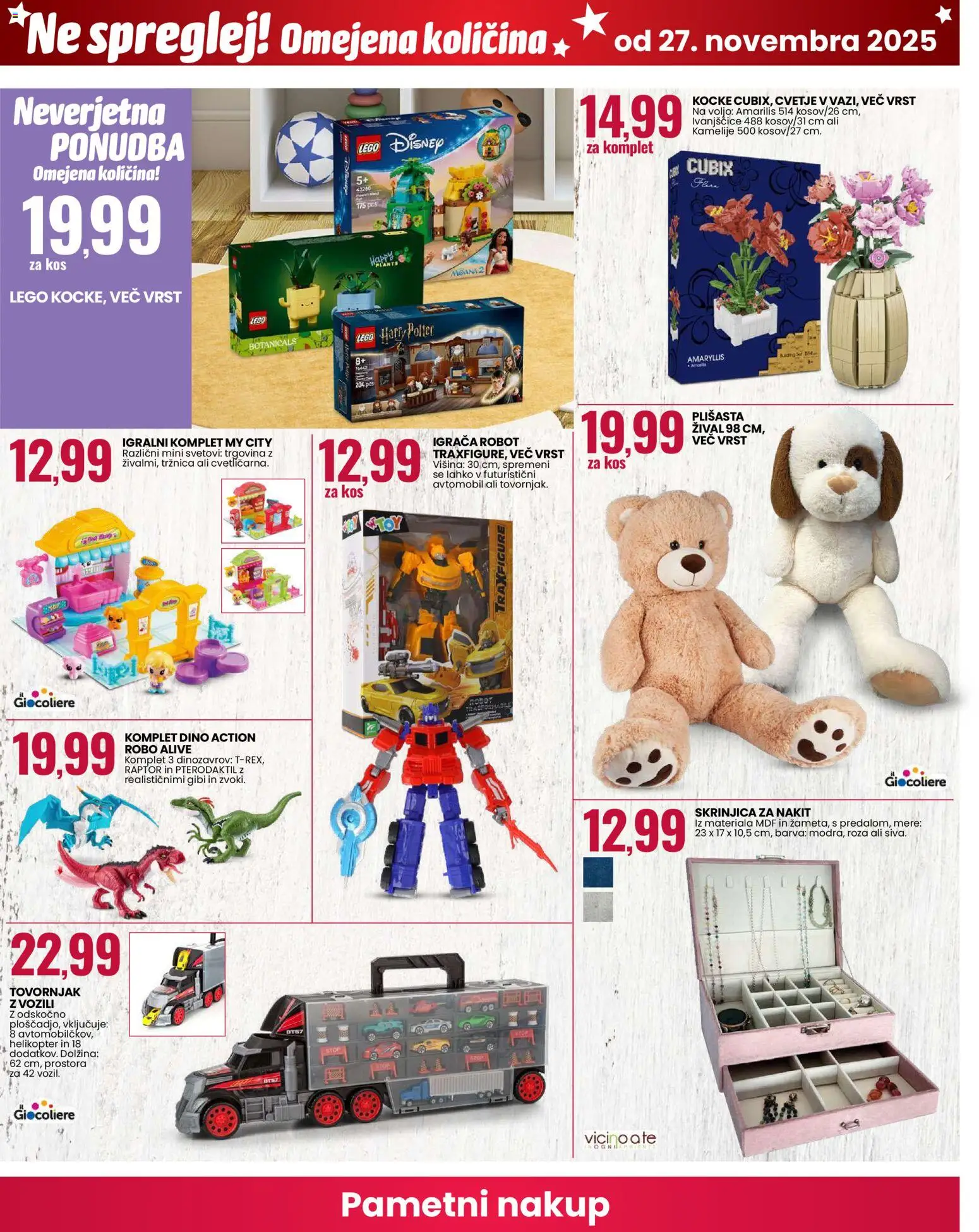 Novi Eurospin katalog ponudbe – veljaven od 27.11.2025 | Stran: 14 | Izdelki: Robot, Cvetje, Kos, Barva