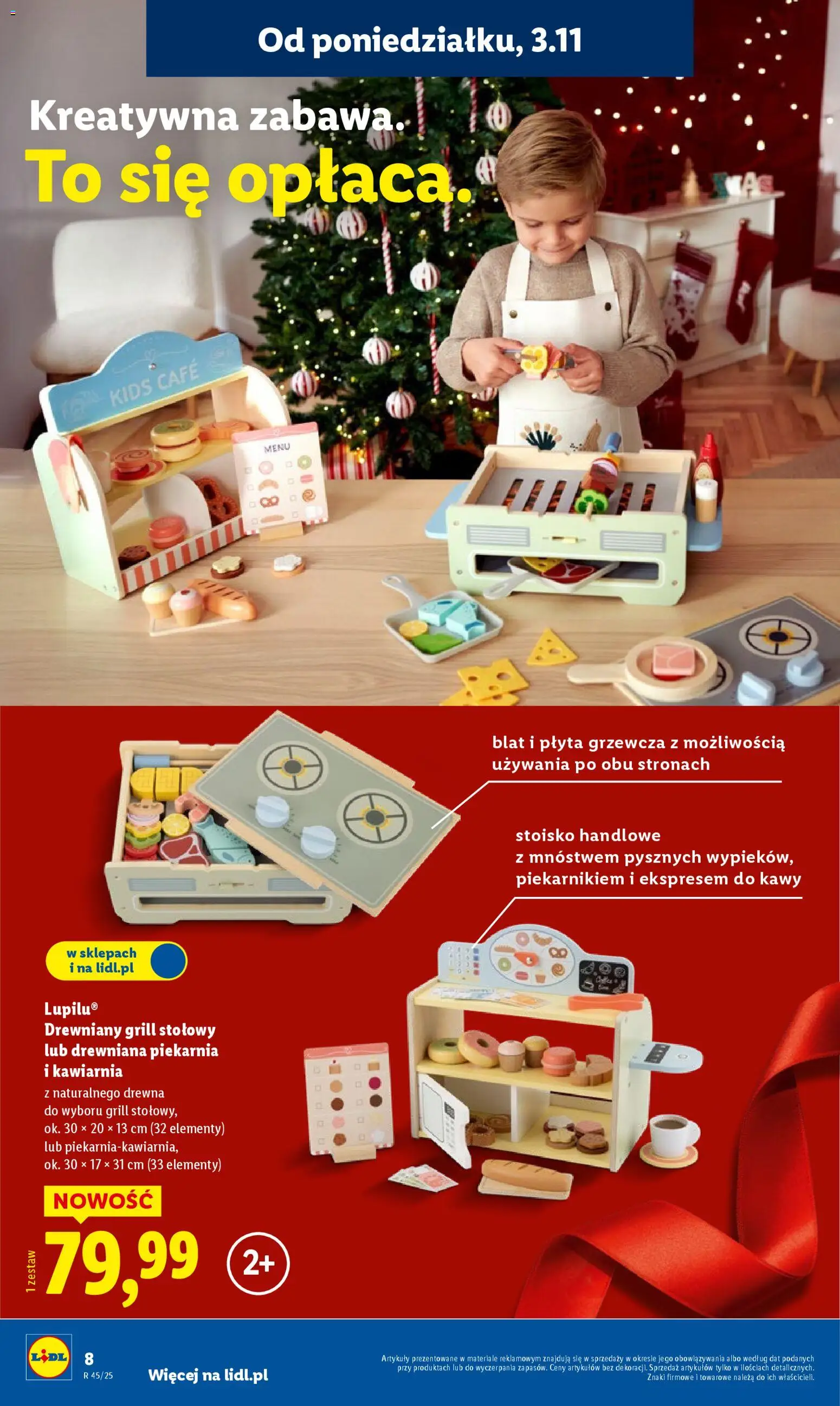 Lidl Katalog zabawek od 03.11.2025 | Strona: 8 | Produkty: Płyta grzewcza, Grill, Piekarnia