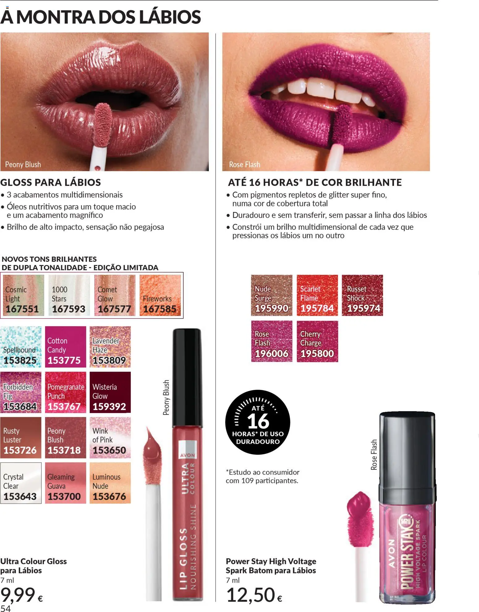 Catálogo Avon Campanha 3 │ válido de 01.03.2026 | Página: 54 | Produtos: Gloss, Blush, Batom