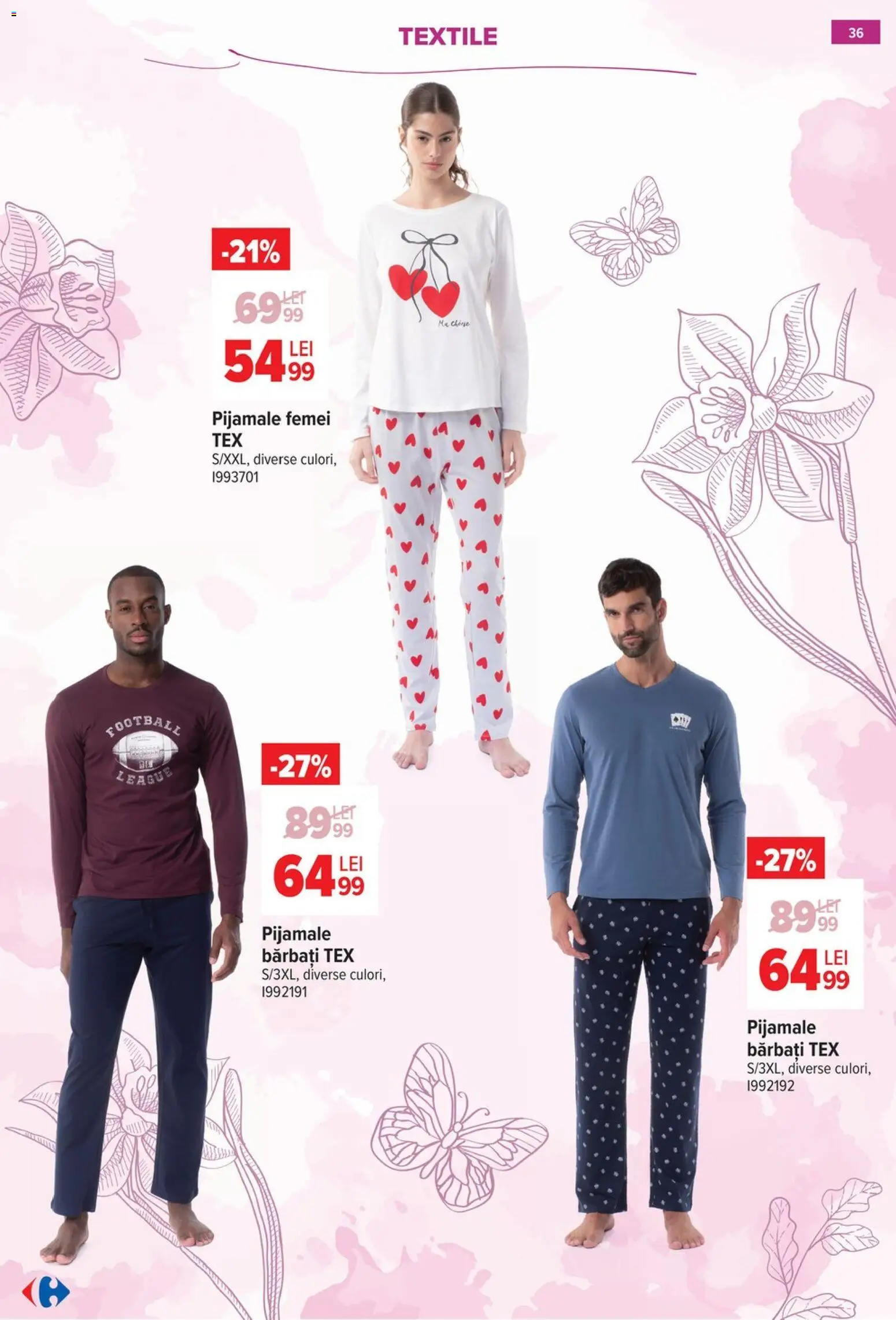 Noul catalog Carrefour – valabil de la 18.02.2026 | Pagină: 37 | Produse: Pijamale