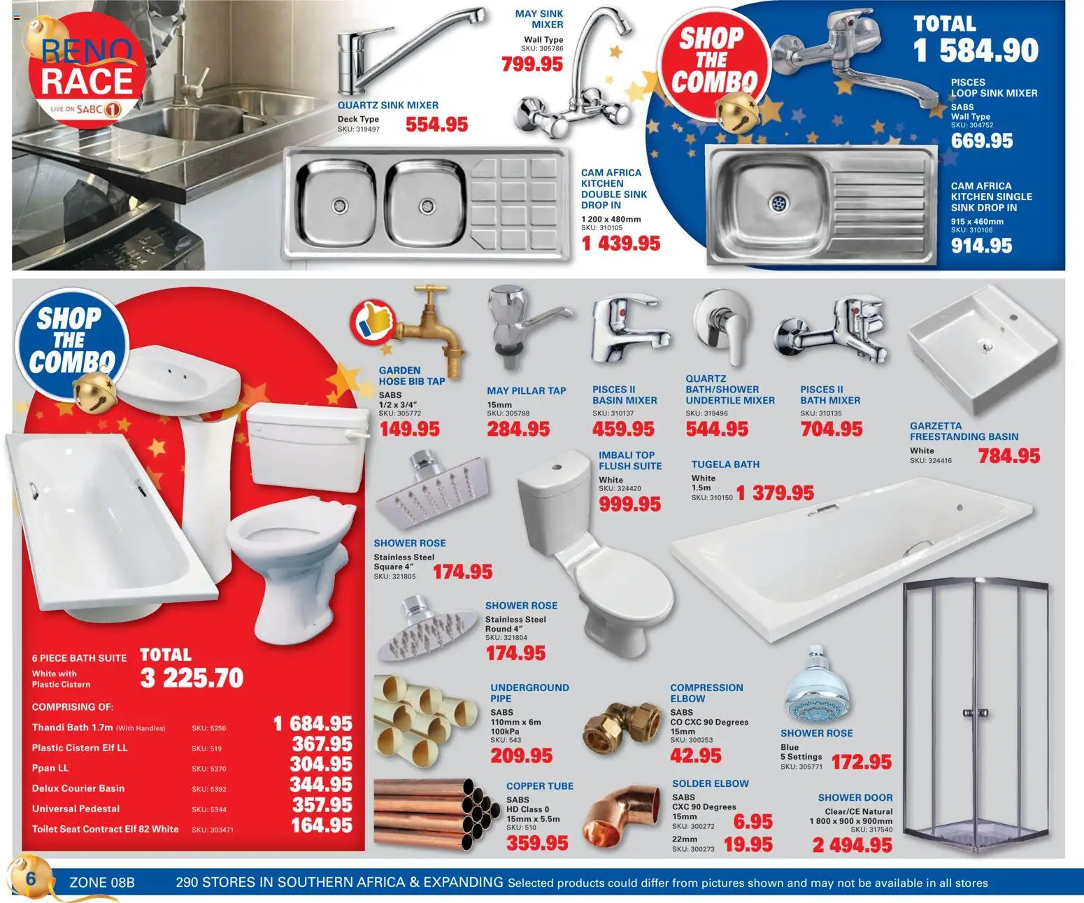 New Cashbuild catalogue – valid from 24.11.2025 | Page: 6 | Products: Bath, Shower, Cistern, Copper tube